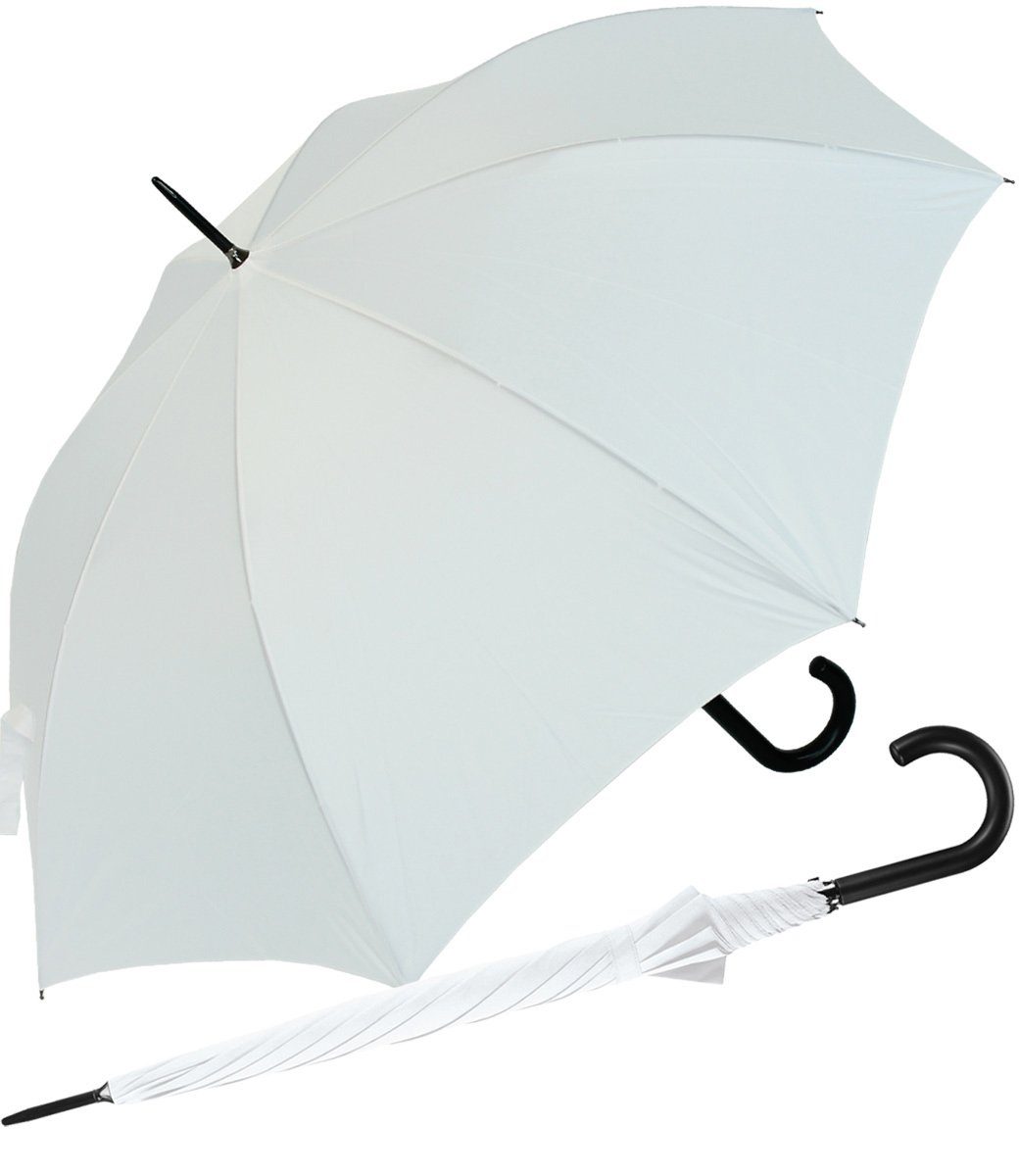 RS-Versand Langregenschirm großer stabiler Regenschirm mit Auf-Automatik, für Damen und Herren in vielen modischen Farben weiß