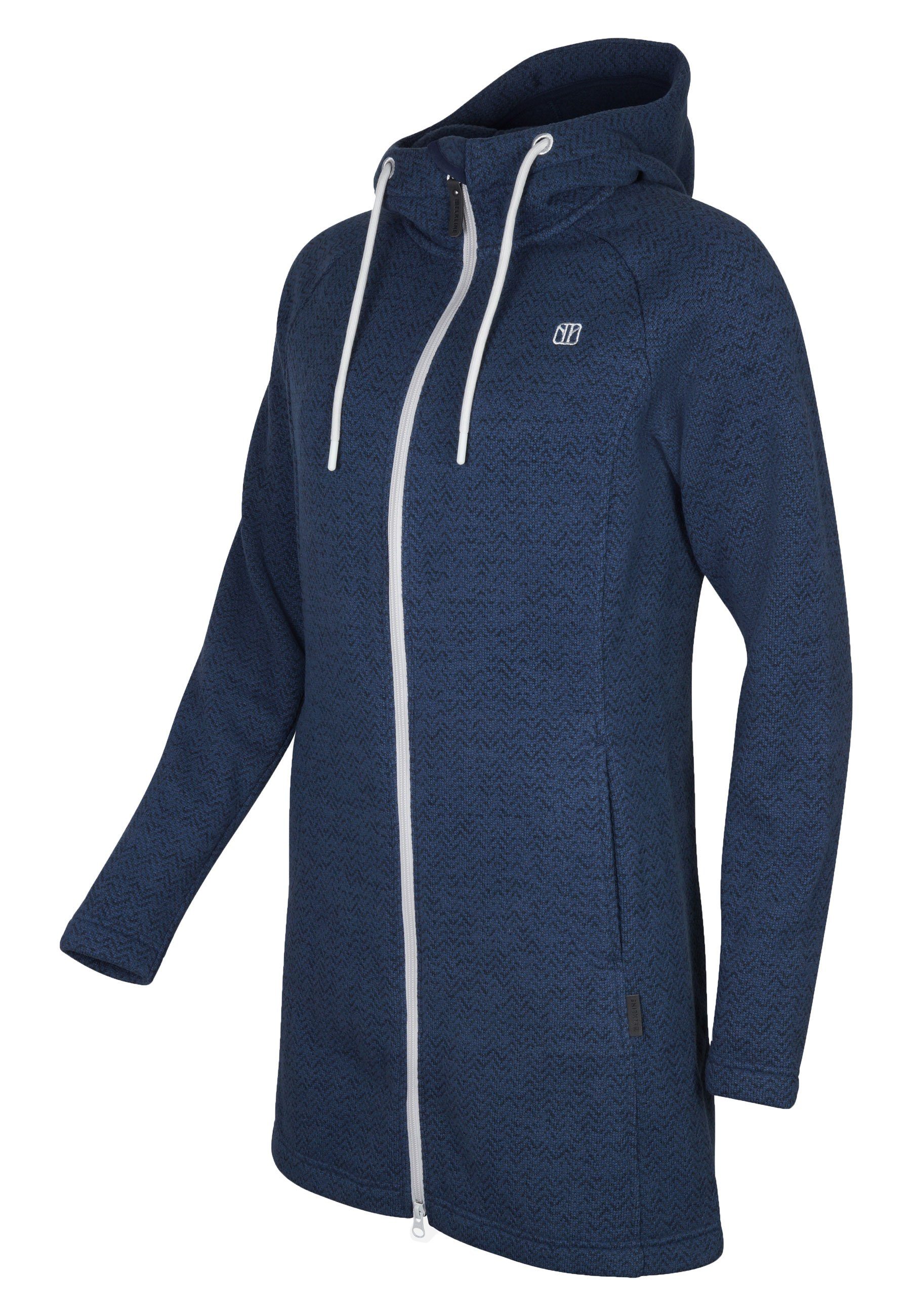 Elkline Fleecejacke Durchgewärmt kuschelig Basic mit Kapuze A-Linie günstig online kaufen