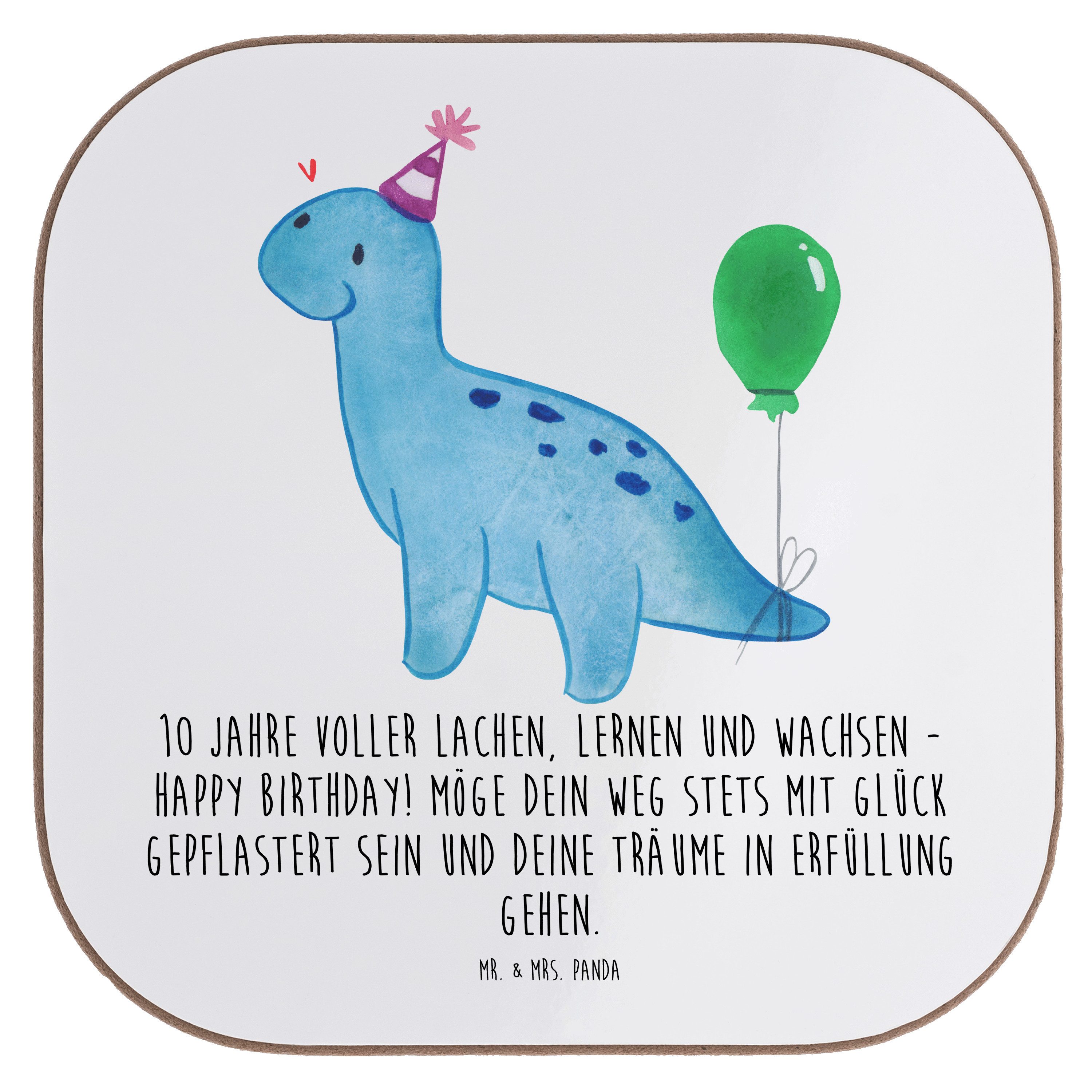 Getränkeuntersetzer 10. Geburtstag Feier - Weiß - Geschenk, Geburtstagsgeschenk, Freunde