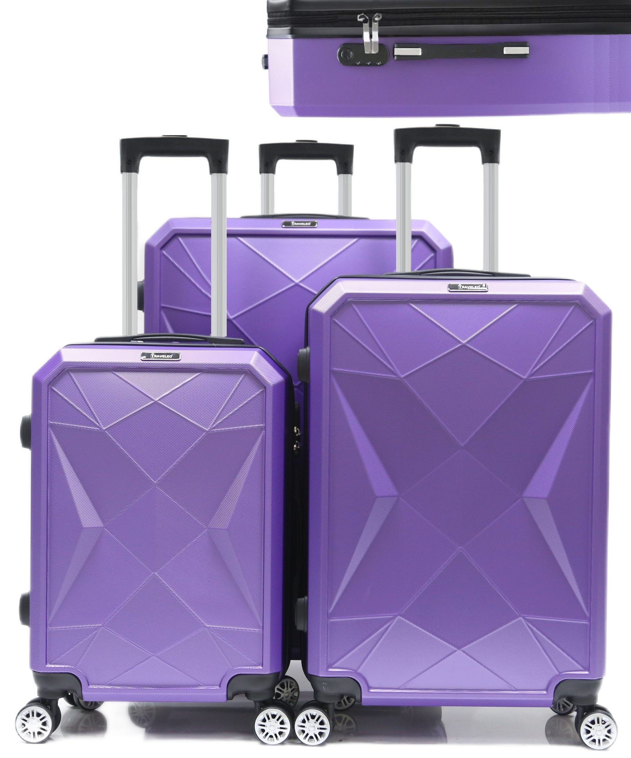 KESSMANN Kofferset 3 teilig Hartschalenkofferset M L XL Koffer, klein mittel groß, 4 Rollen, (Reisekofferset, 3 tlg., Schloss Teleskopgriff Gepäck Urlaub Zubehör Reise Hartschale Trolley), Trolley Gepäckset Hartschalenkoffer Urlaubskoffer Handgepäck Organizer
