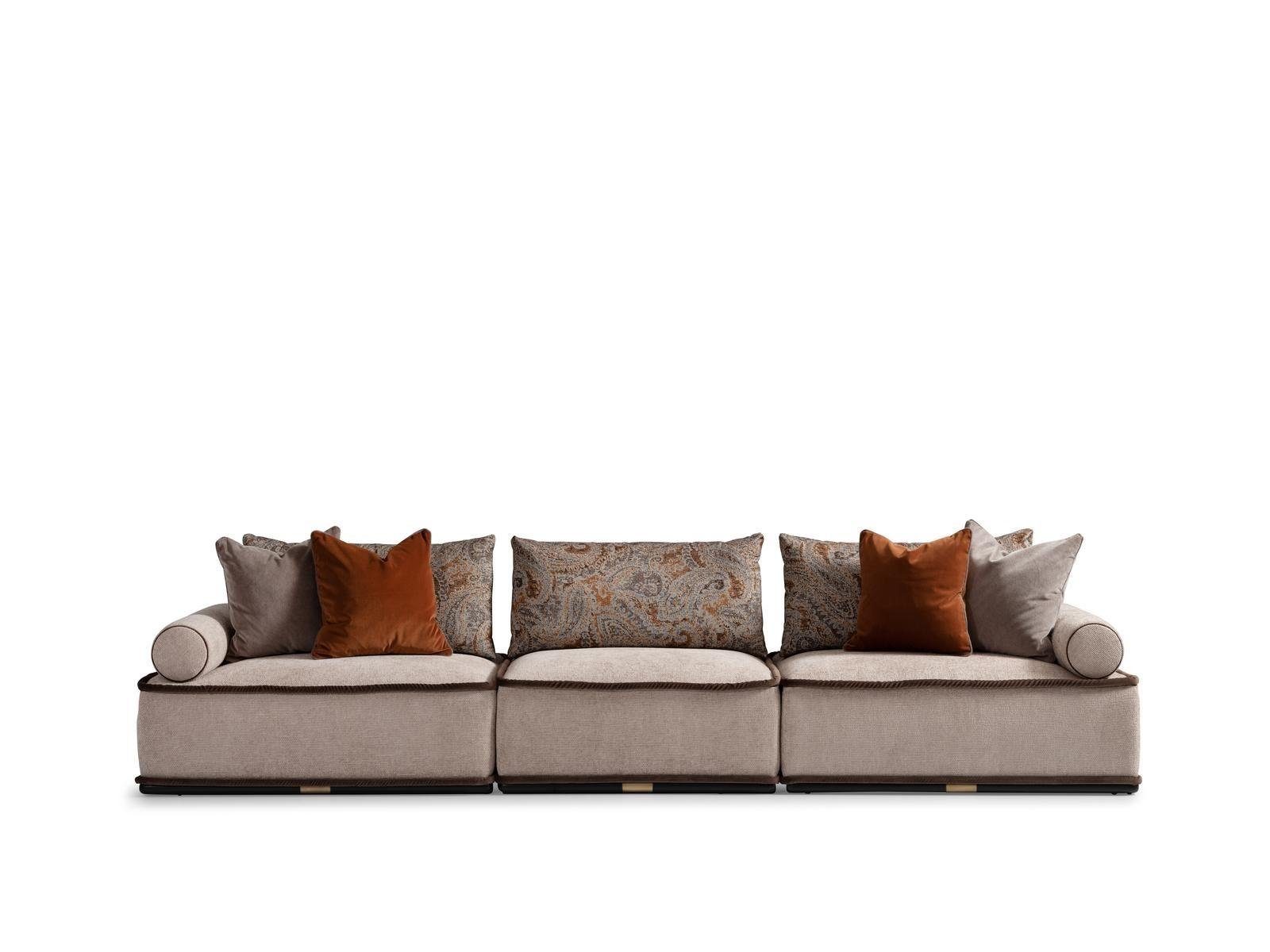JVmoebel 4-Sitzer Viersitzer Sofa 4 Sitzer Couch Polstersofa Moderne Grau, 1 Teile, Made in Europa