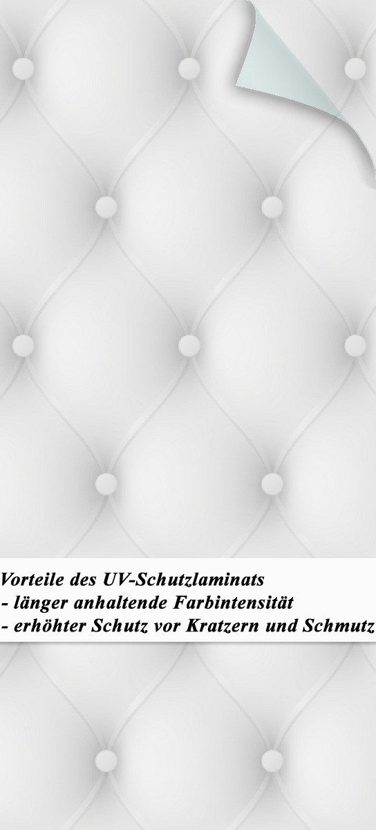 Wallario Türtapete Weiße Ledertür, glatt, ohne günstig online kaufen