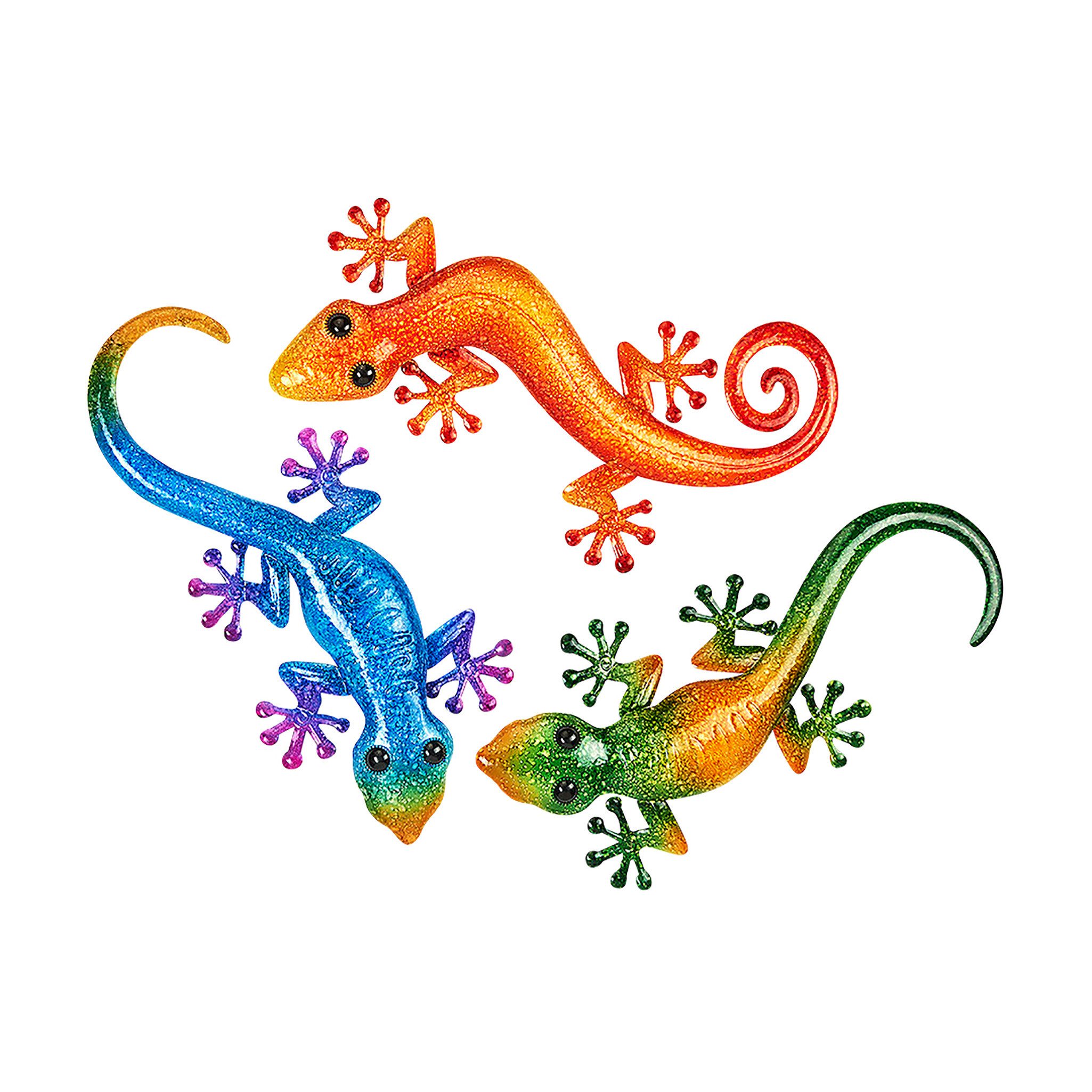 Kobolo Wandbild 3er Set Wand-Deko Gecko günstig online kaufen