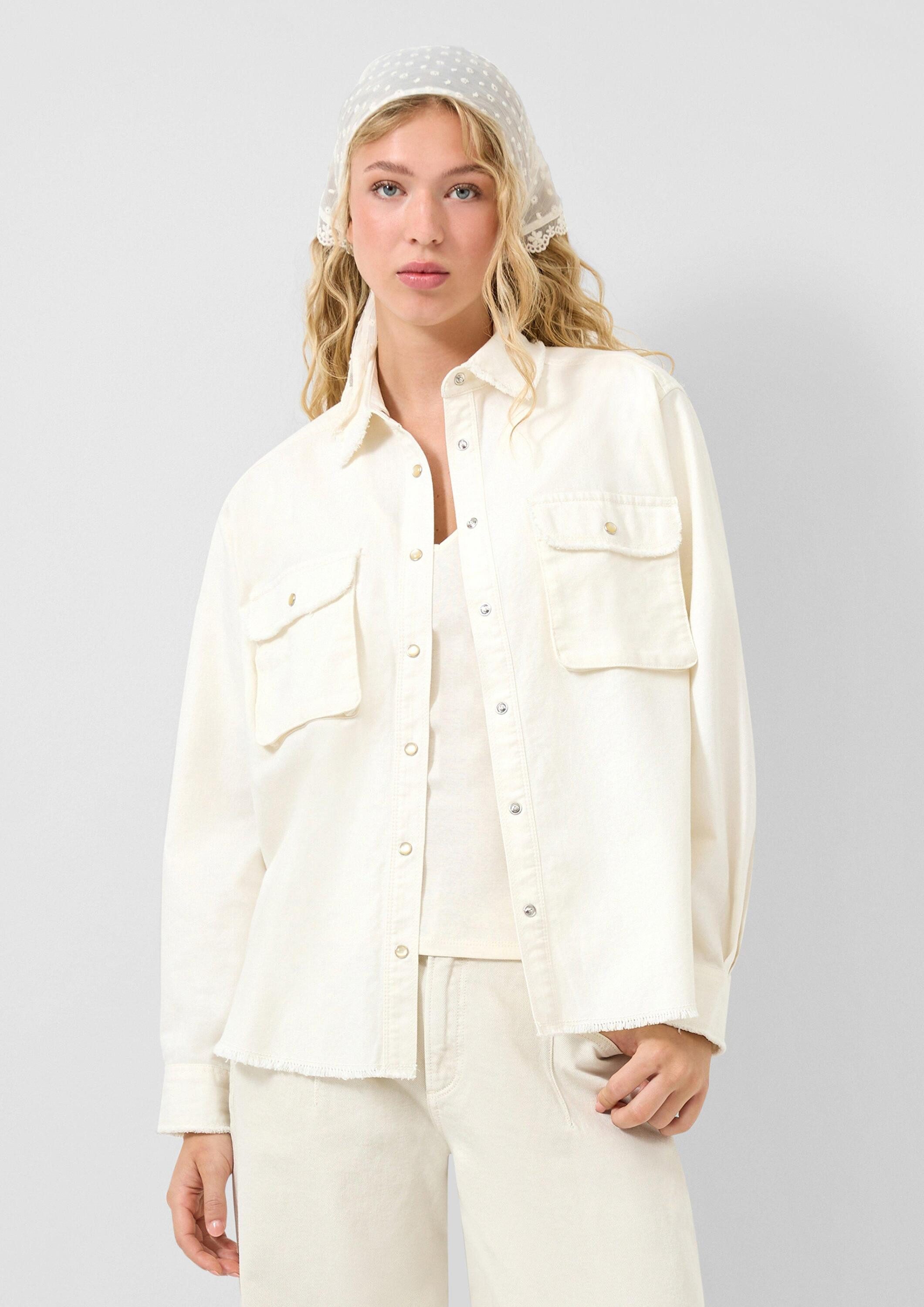 QS Langarmbluse Bluse Hemdbluse