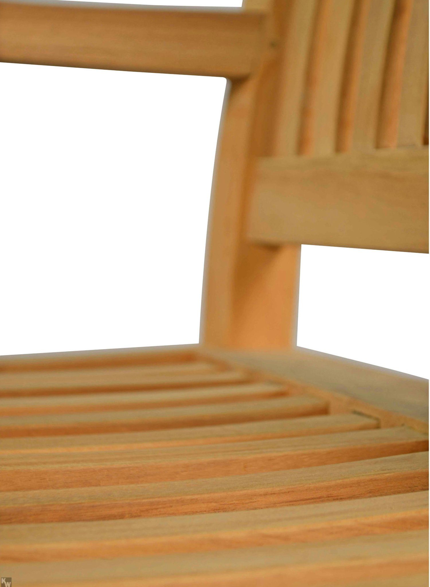 Kai Wiechmann Gartensessel Teak und nachhaltiger Holzsessel, Sessel Teakholzsessel Form, ergonomischer robuster mit unbehandelter Massiver