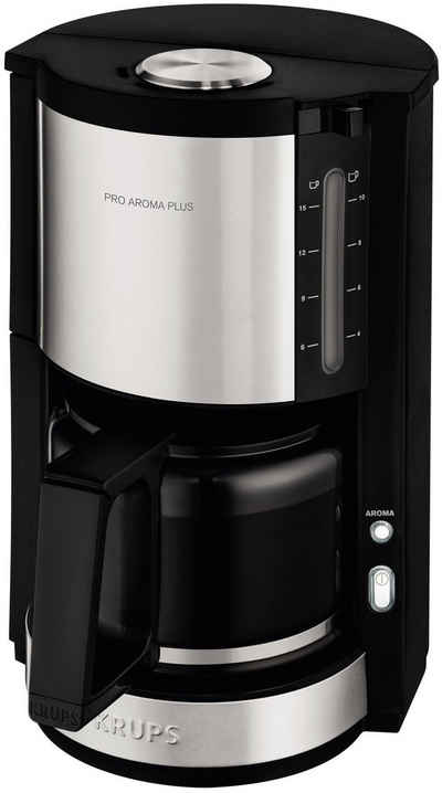 Krups Filterkaffeemaschine ProAroma Plus KM321, 1,25l Kaffeekanne, Papierfilter 1x4, 1,25l Kaffeekanne, Papierfilter 1x4, mit Aromaschalter, 1100 Watt