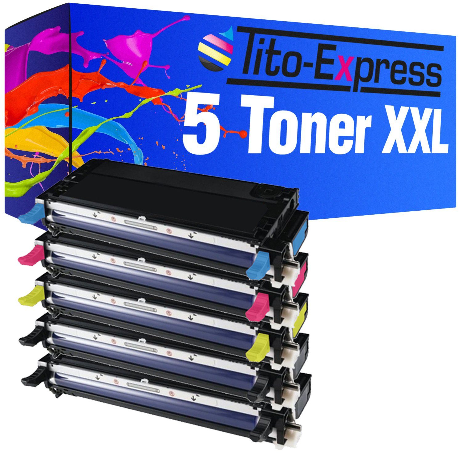 Tito-Express Tonerpatrone 5er Set ersetzt Dell 3130 Dell-3130 Dell3130, für Dell 3130cn