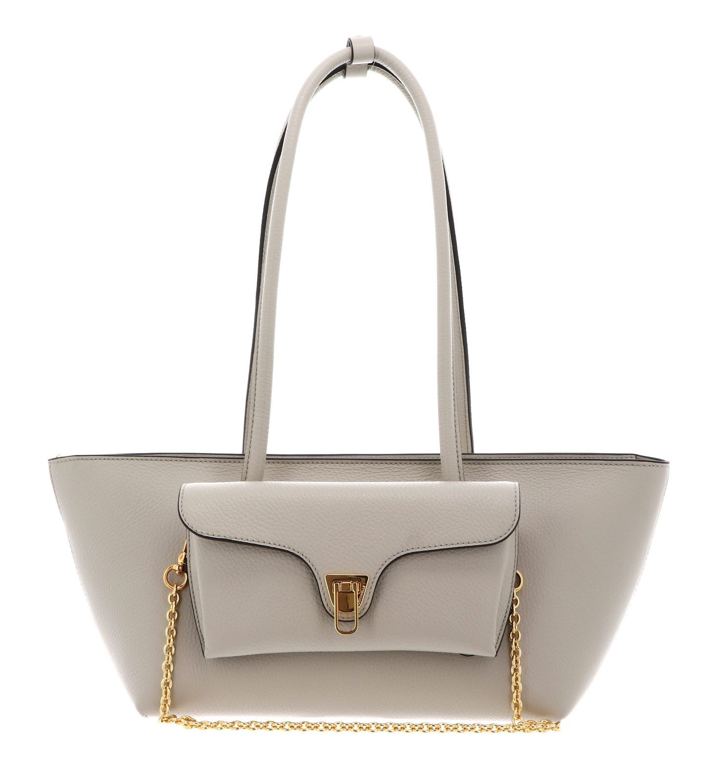 COCCINELLE Shopper Grained Leather Handbag (Set, 2-tlg), aus echtem Rindsleder