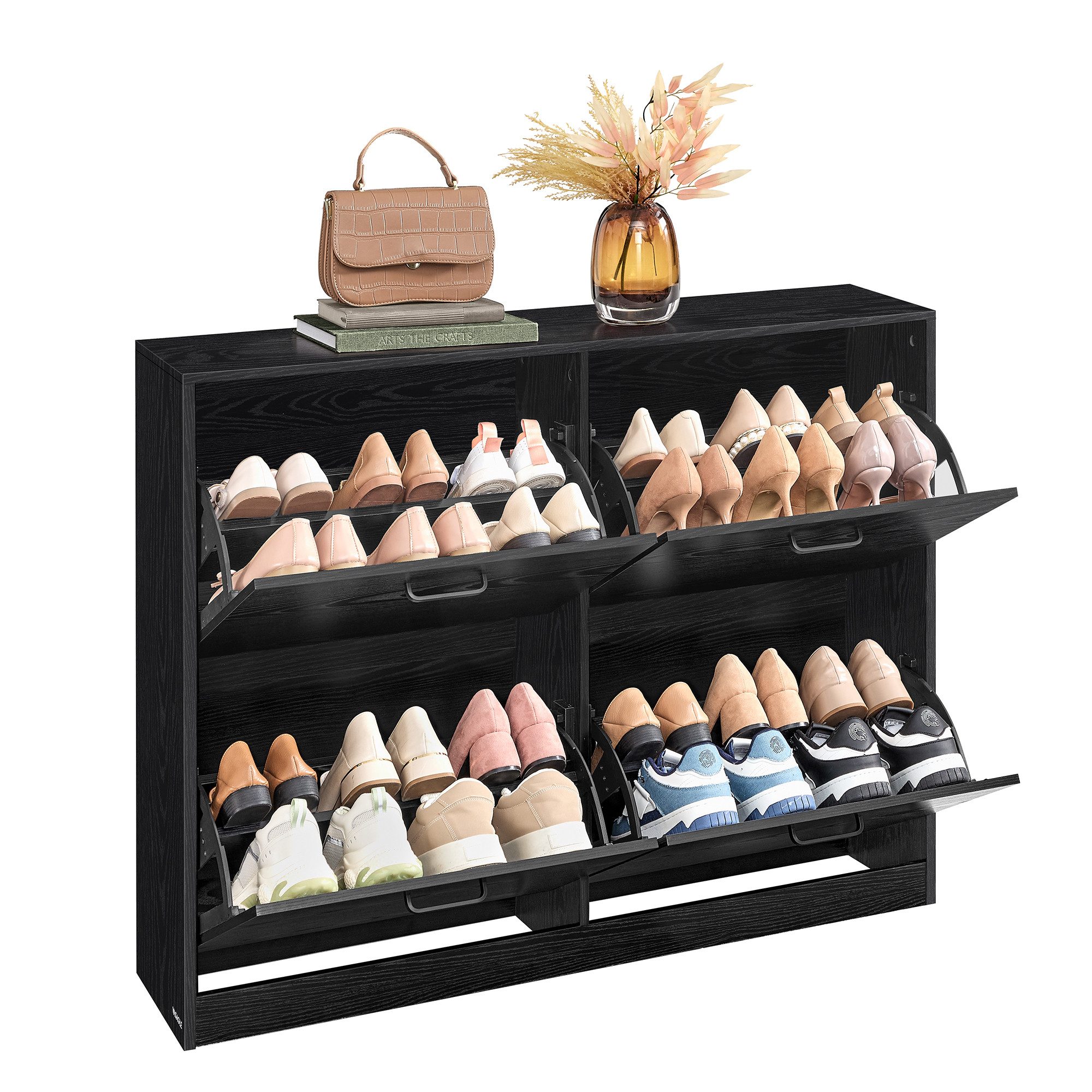 VASAGLE Schuhschrank Schuhschrank 4 Klappen, Schuhkipper,24 x 105,5 x 82,7 günstig online kaufen