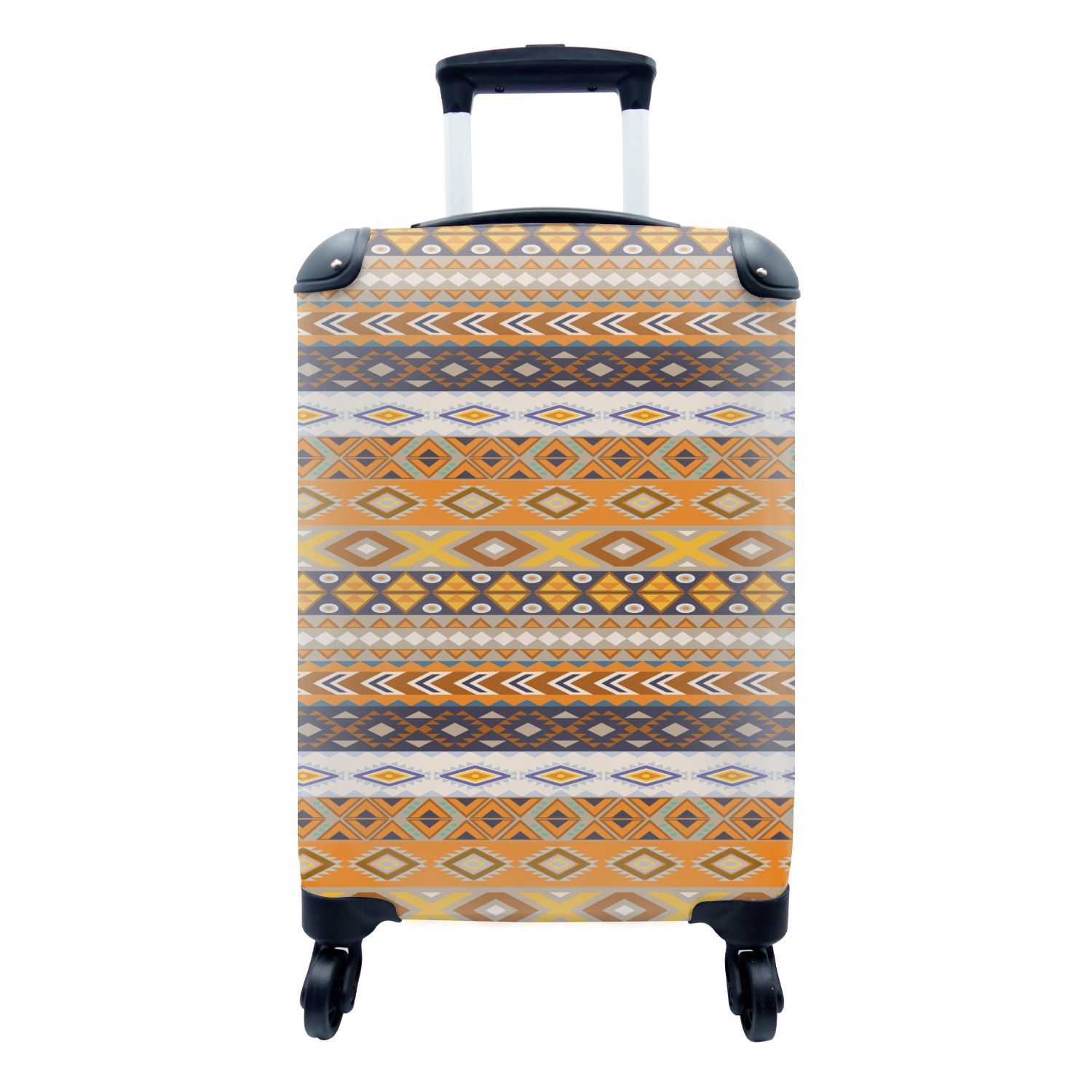 MuchoWow Handgepäckkoffer Muster - Afrika - Zusammenfassung, 4 Rollen, Reisetasche mit rollen, Handgepäck für Ferien, Trolley, Reisekoffer