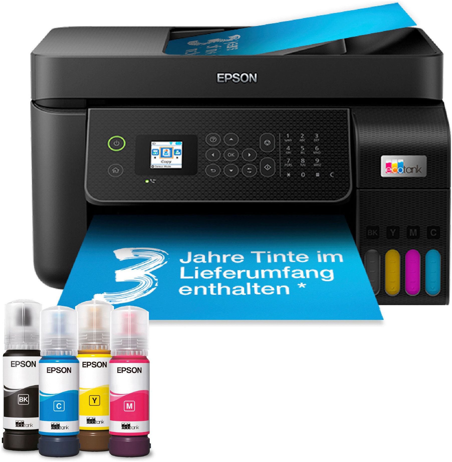 Epson EcoTank ET-4800 Multifunktionsdrucker, (WLAN (Wi-Fi), LAN (Ethernet), Wi-Fi Direct)