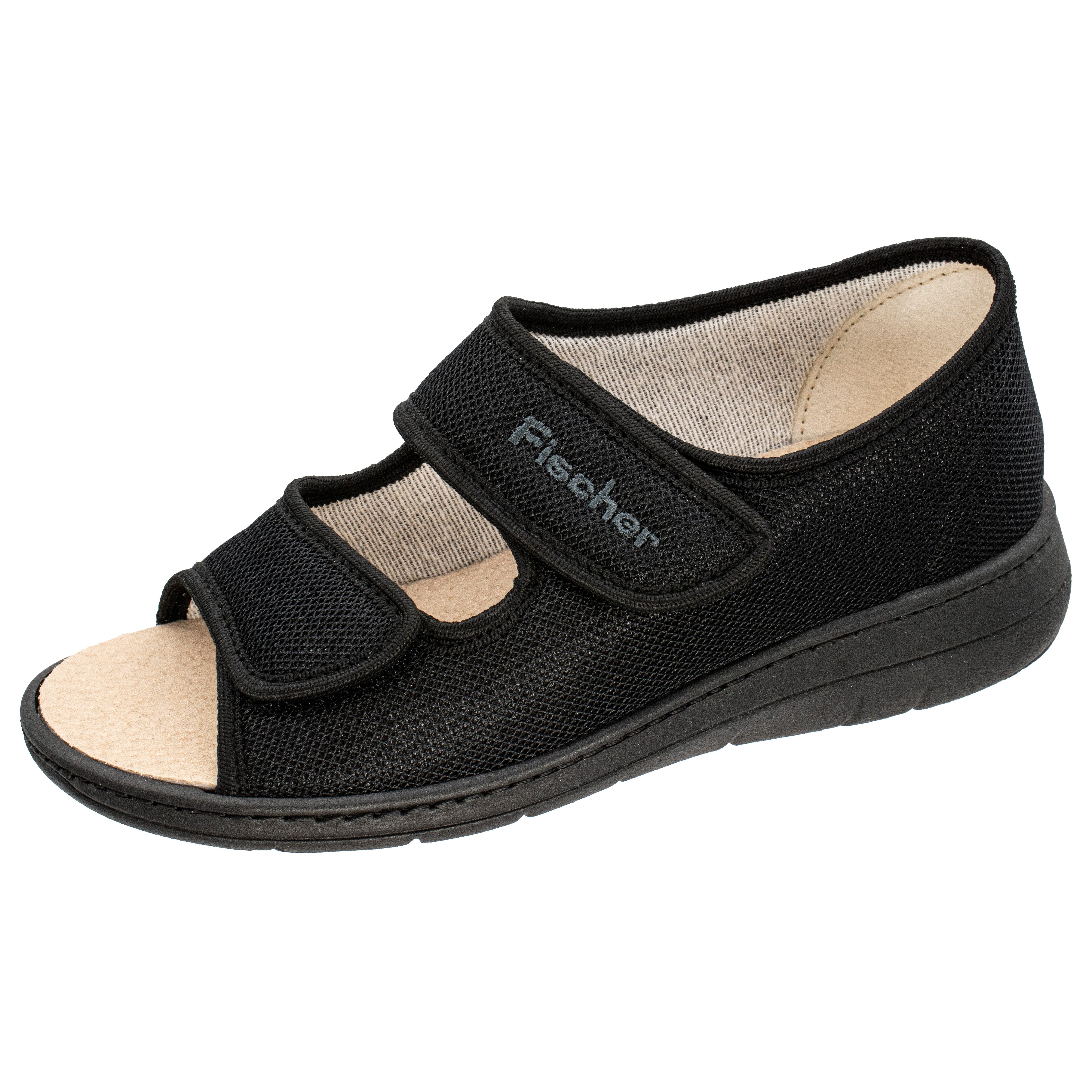 Fischer-Markenschuh Ilse Sandale aus Textil, mit Textilfutter, Einelegesohle herausnehmbar
