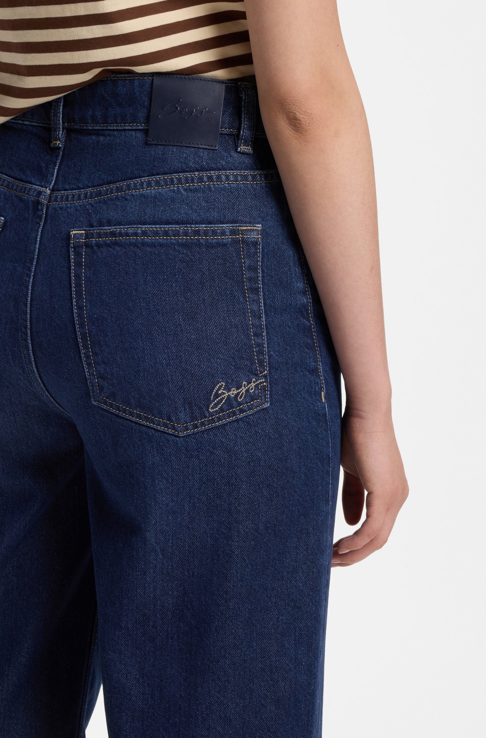 BOSS ORANGE Weite Jeans MARLENE HR 15.0 Premium Damenmode Baumwoll-Lyocell-Mix, Flare Fit – Bild 3 von 5