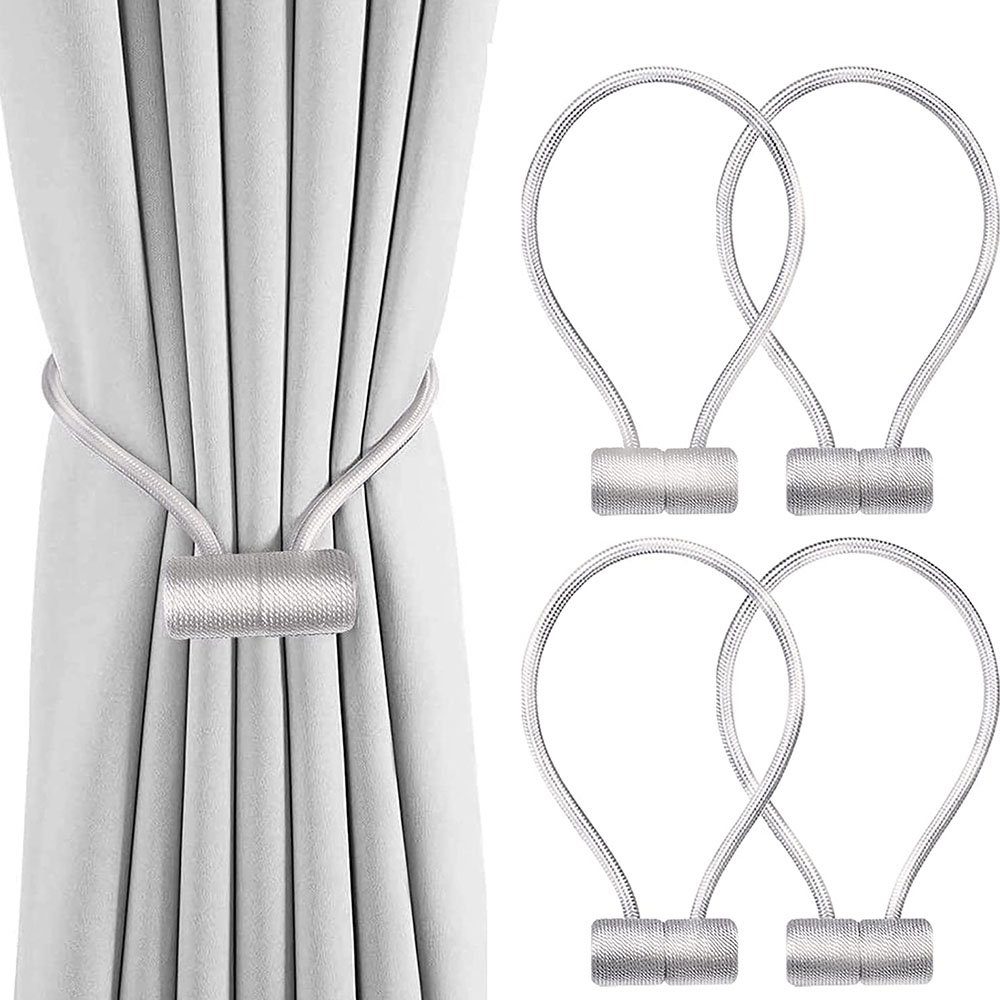 zggzerg Raffhalter 4 Stück Magnetische Vorhang Raffhalter, Gardinen Halter günstig online kaufen