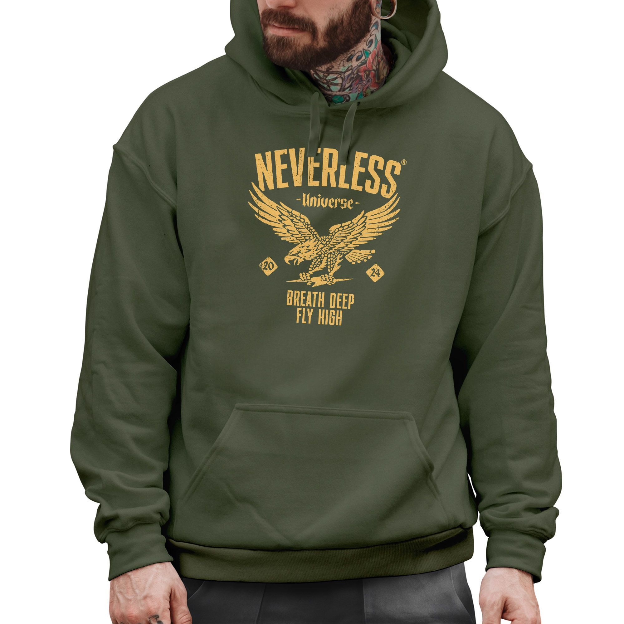 Neverless Hoodie Hoodie Herren Adler Eagle Print Retro Aufdruck Vintage Des günstig online kaufen