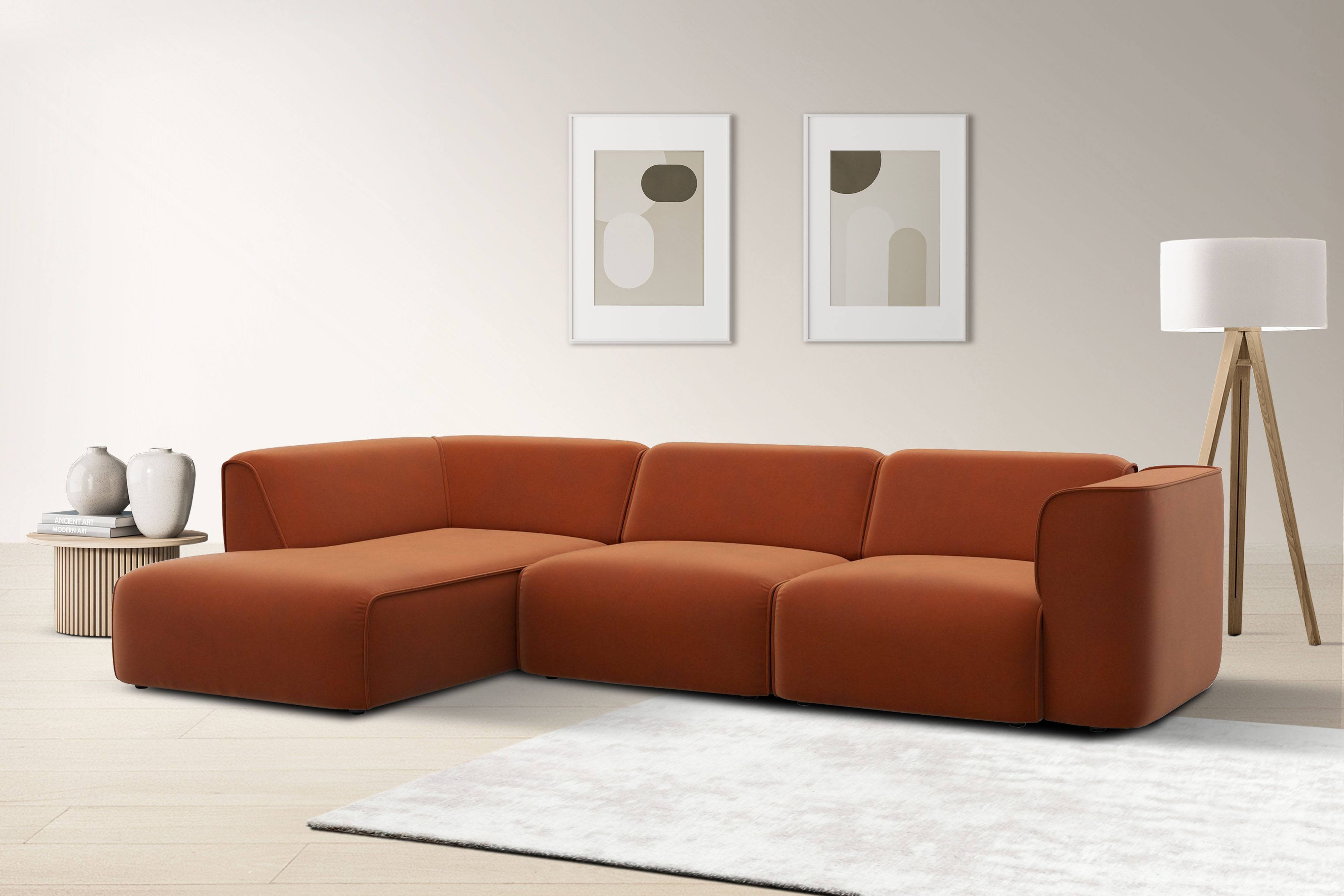RAUM.ID Ecksofa Merid L-Form, jederzeit durch Module erweiterbar, B/T/H: 295/162/70 cm, als Modul oder separat verwendbar, für individuelle Zusammenstellung