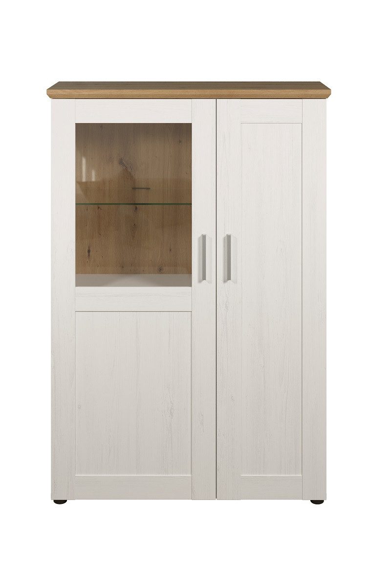 trendteam Vitrine Vitrine klein Shade, Andersen Pinie weiß / Artisan Eiche, Landhausst