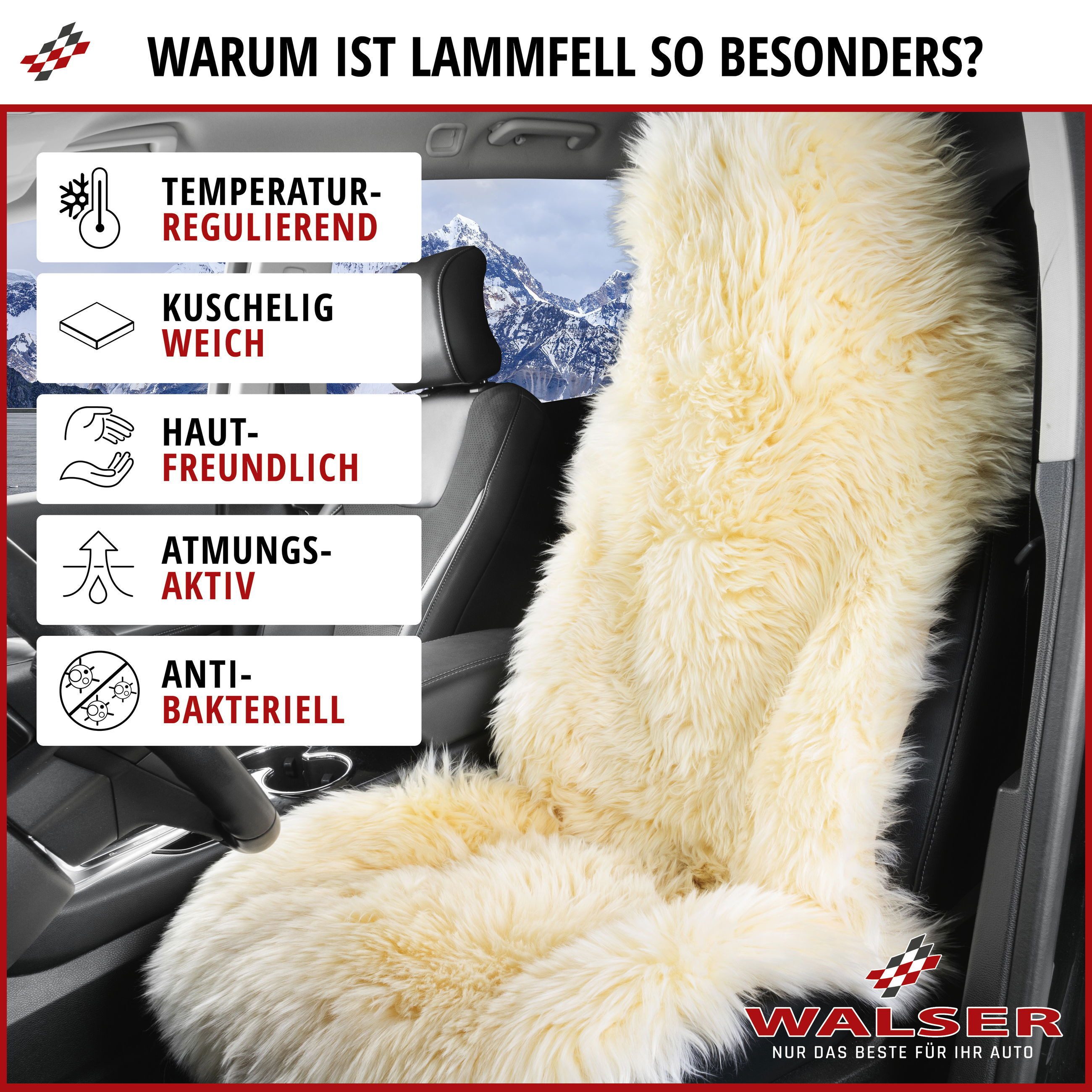 WALSER Autositzbezug Autositzaufleger Marla, 1 Stück, 1-tlg.
