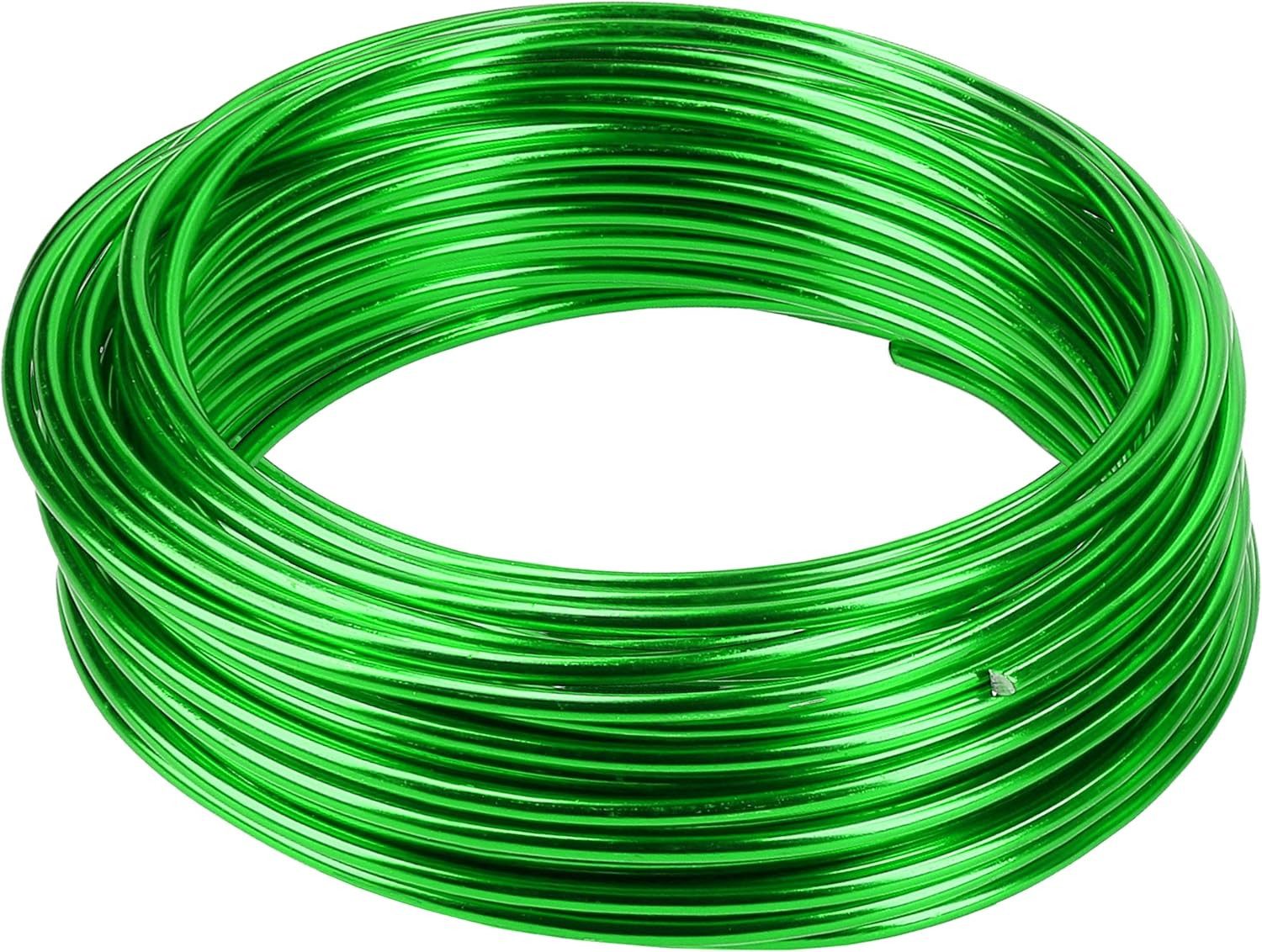 mumbi Basteldraht Basteldraht Aluminium Grün 10m, 3mm stark – Schmuck- & Dekodraht DIY