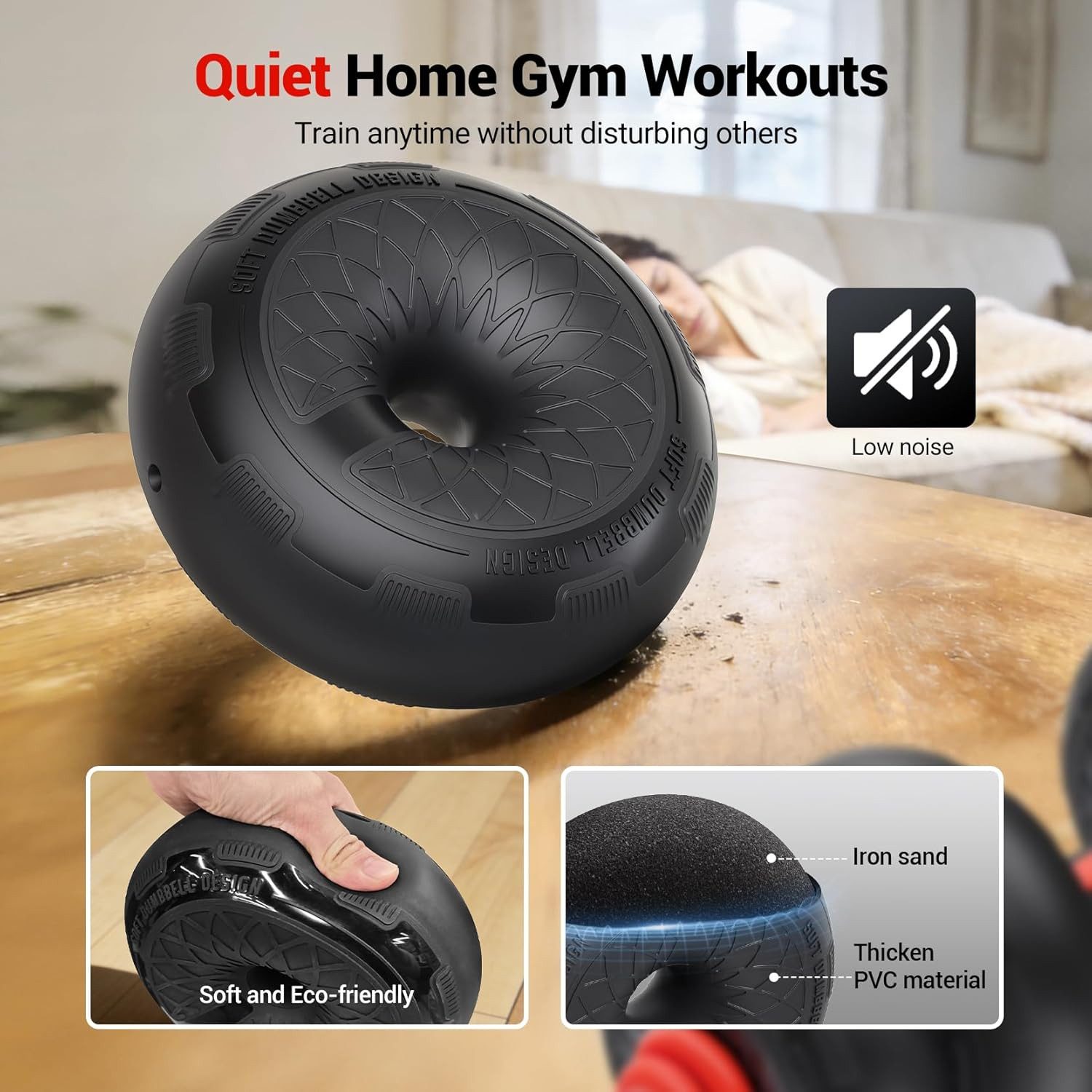 Dripex Hantel Verstellbares Hantelset 4-20 kg, 5-in-1 Krafttraining-Set