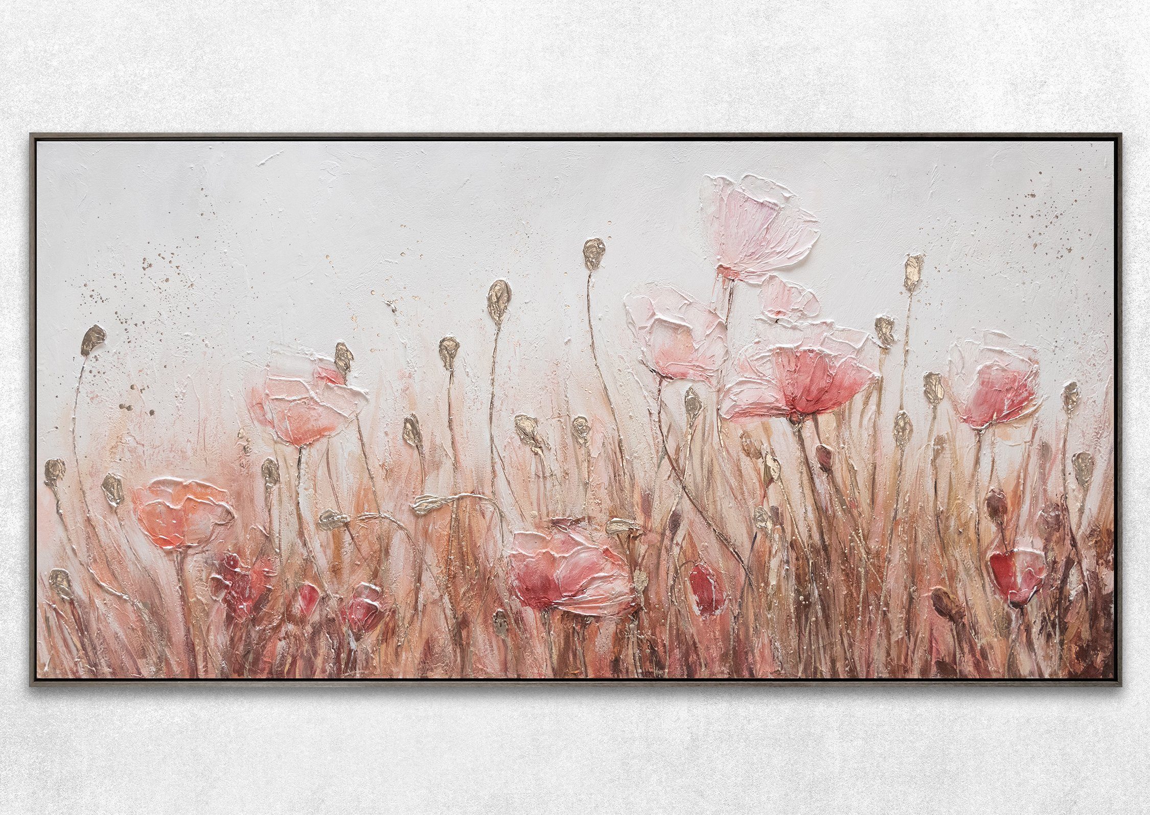 YS-Art Gemälde April, Blumen, Mohnblumen Rosa günstig online kaufen