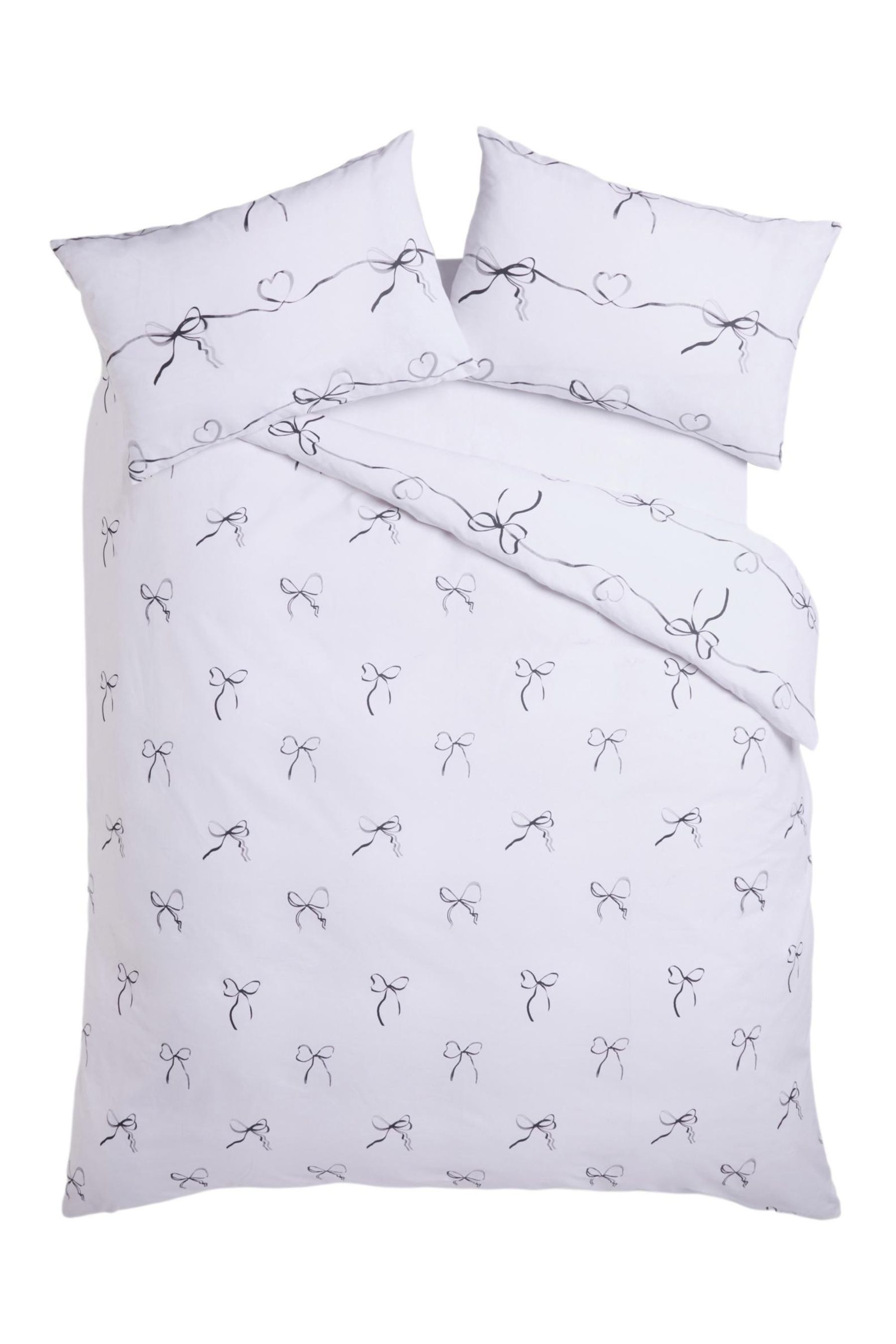 Next Bett-Set Wendbarer Bettbezug- und Kissenbezug, 2er-Pack, Bezug: Polyester (recycelt), Baumwolle