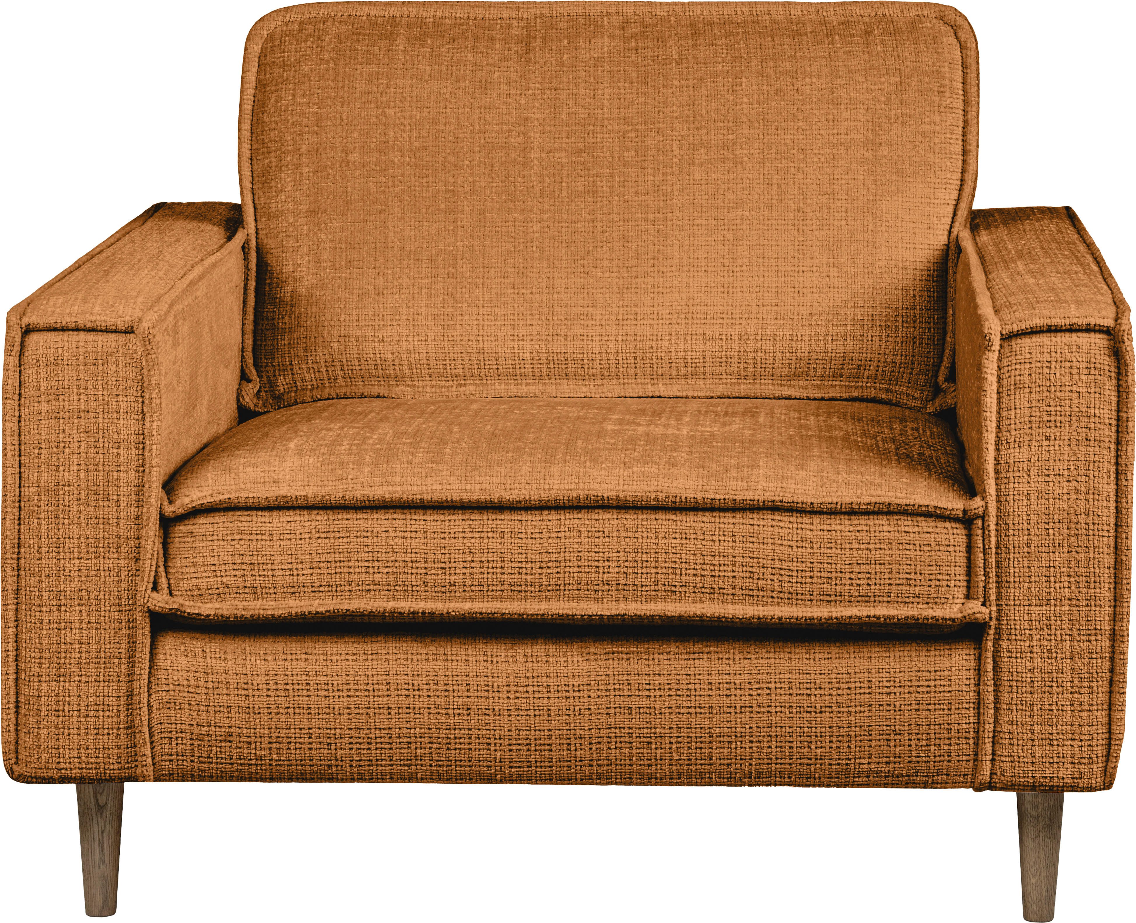 Home affaire Loveseat Pinto Skandi 105 cm, Chenille, Struktur, mit Keder, Massivholzfüße Eiche geräuchert