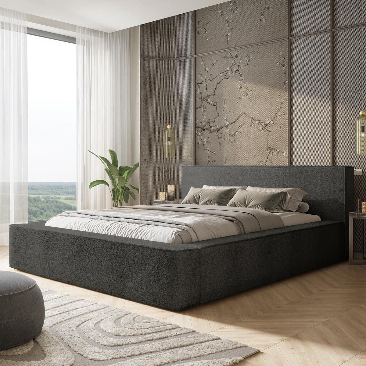 Compleo Polsterbett boucle, MAROK, Designerbett, 140/160/180/200,Elegantes günstig online kaufen