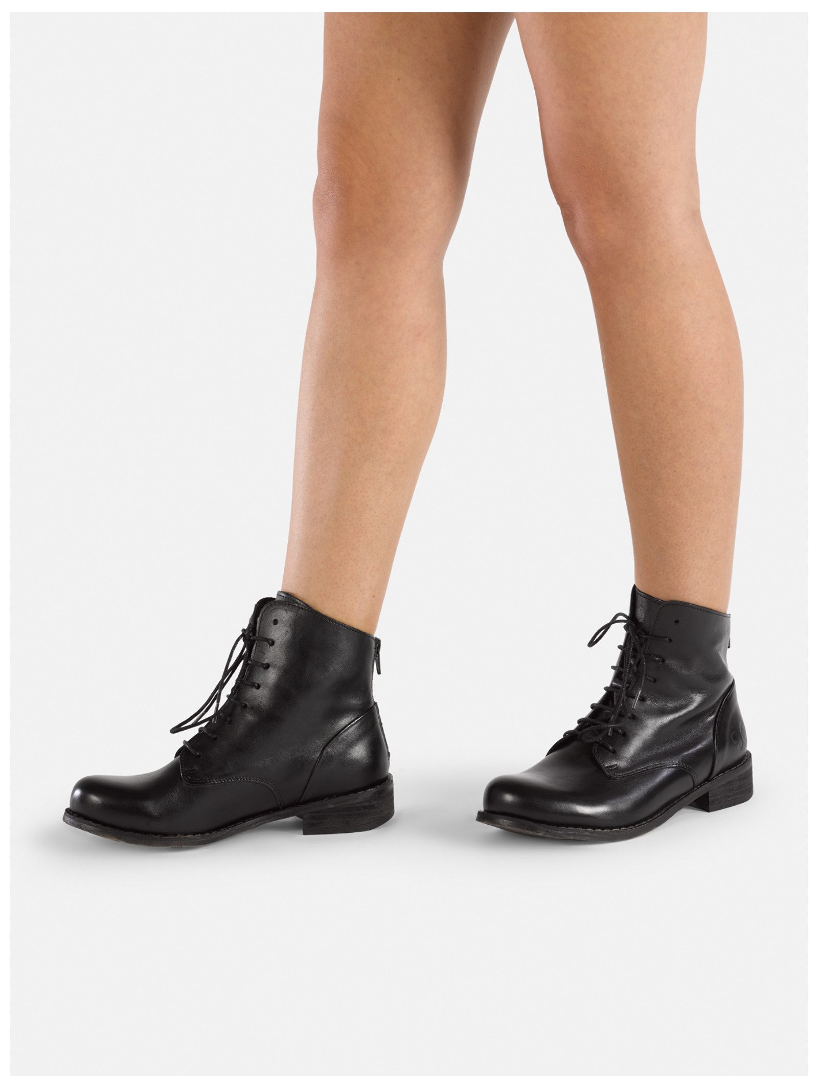 Felmini Wide Fit Stiefelette Leder . Schnürstiefelette