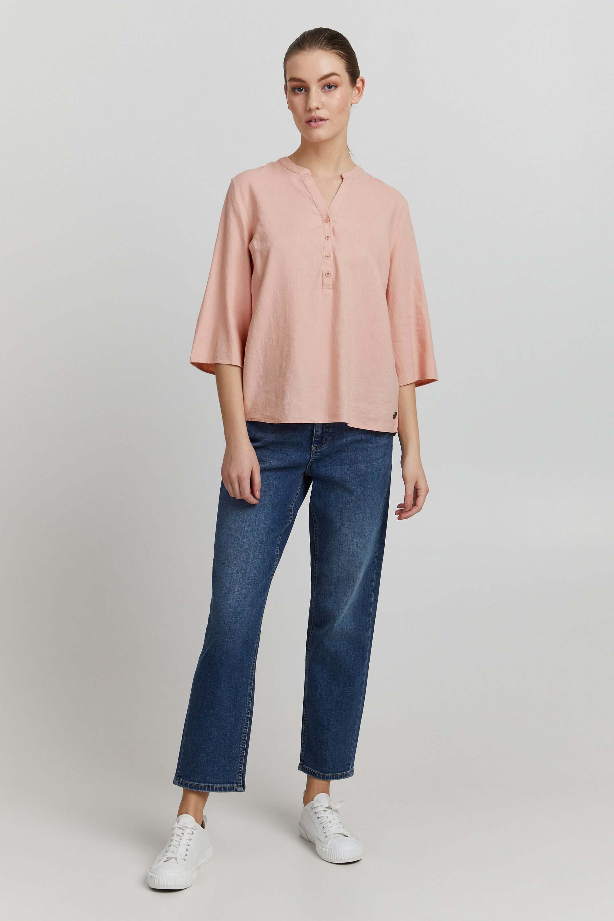OXMO Shirtbluse OXAnea Bluse aus Leinenmix günstig online kaufen