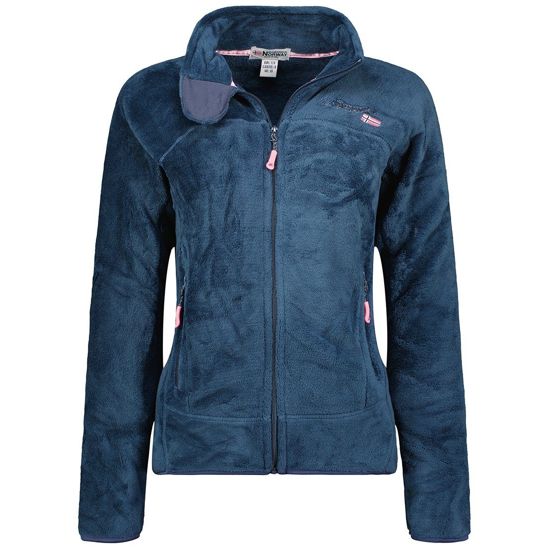 Navy Fleecejacke QUES Geographical / LADY Blau Norway Pink -