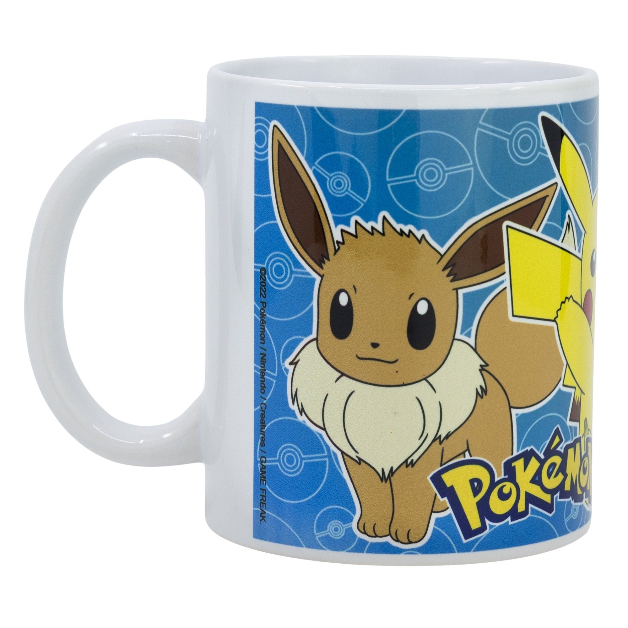 POKÉMON Tasse Pokemon Pikachu Glumanda Evoli Kaffeetasse Teetasse, Keramik, 330 ml