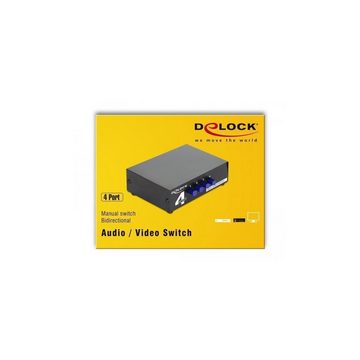 Delock 87637 - Umschalter Audio / Video 4 Port manuell bidirektional Computer-Kabel, cinch, cinch