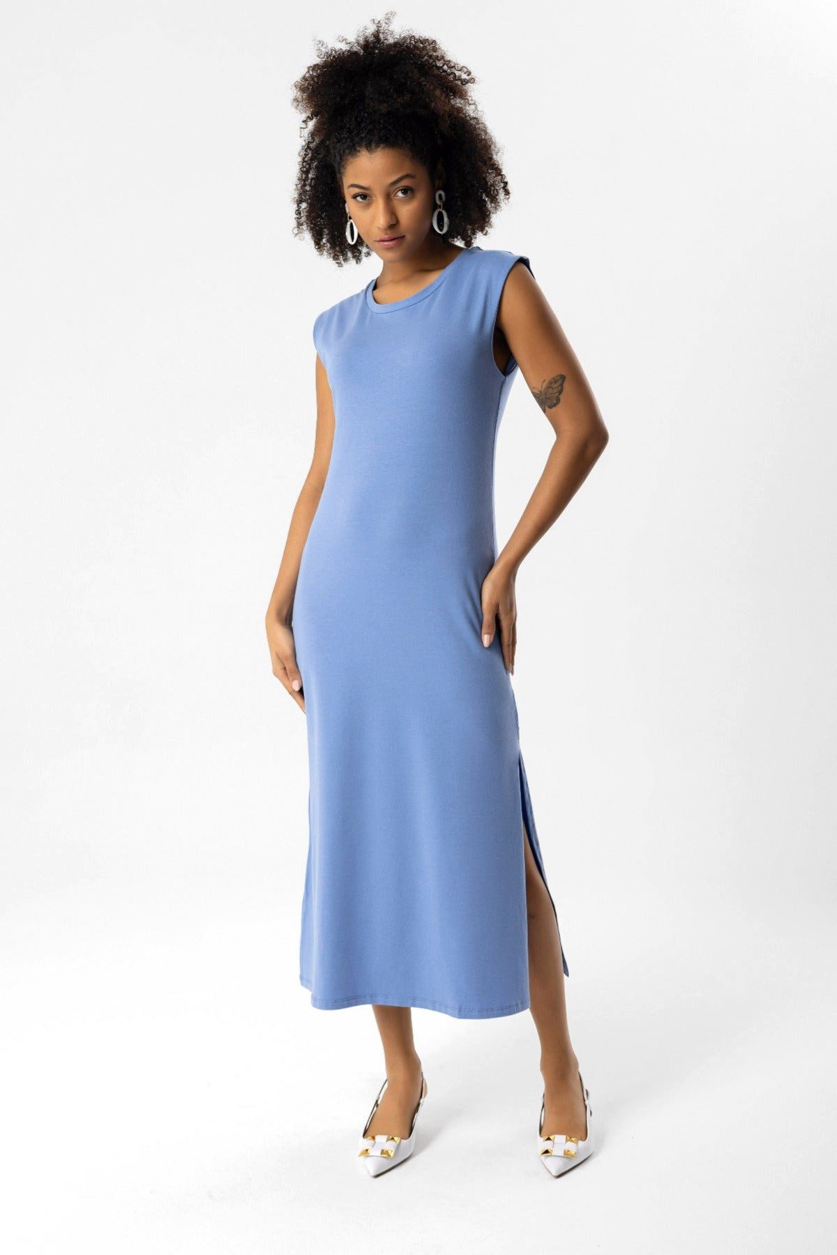 Midikleid Midikleid mit Schlitz