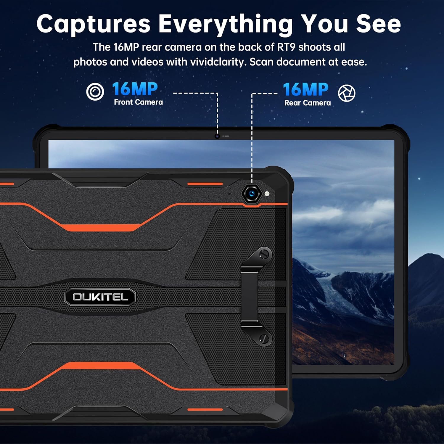 Zevelora 6 GB RAM 11000mAh Akku Octa Core Wasserdicht Outdoor Tablet (10,1", 256 GB, Android 14, Robustes Outdoor-Gerät für Abenteuer mit langer Akkulaufzeit TopKamera)