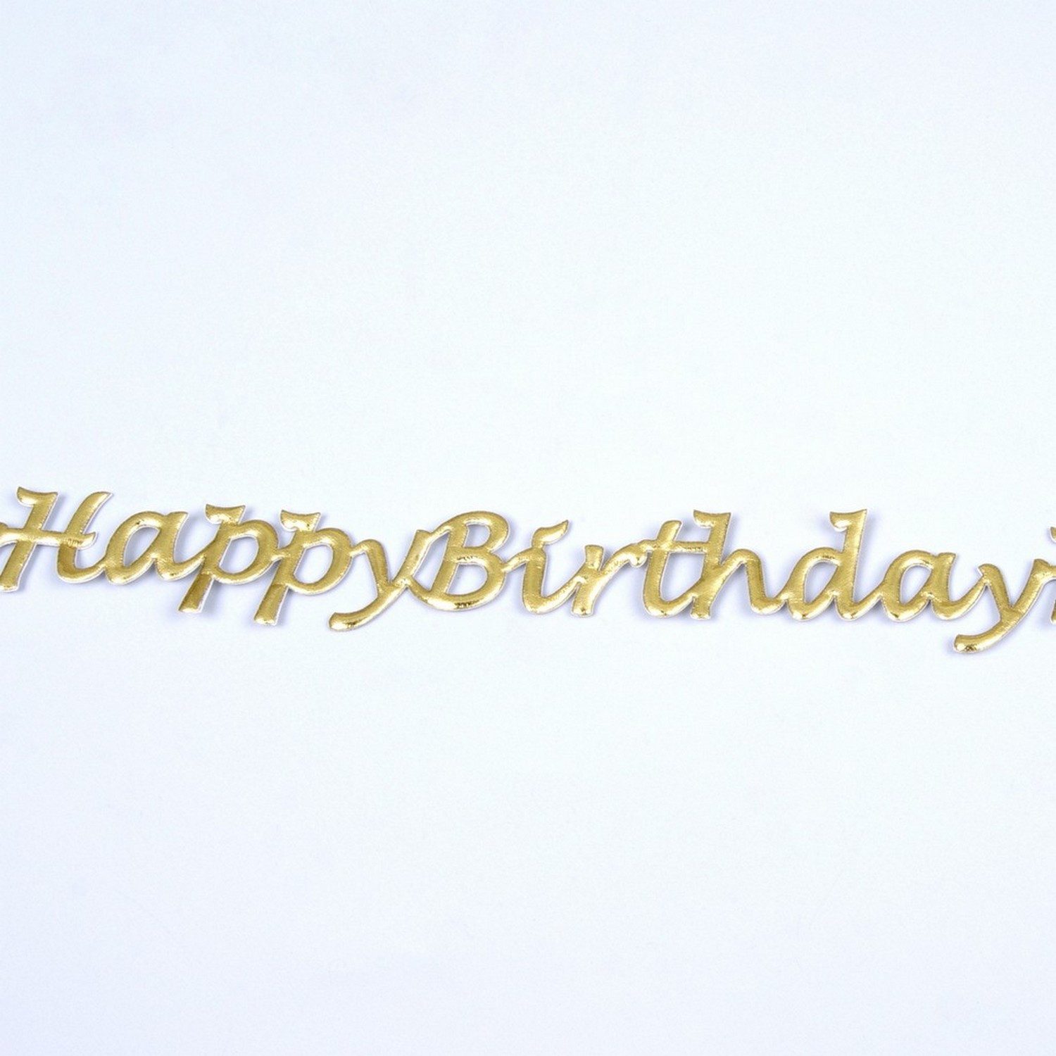 Deko AS Bastelband Selbstklebende Bordüre "Happy Birthday" - gold - 25mm - 9,1m