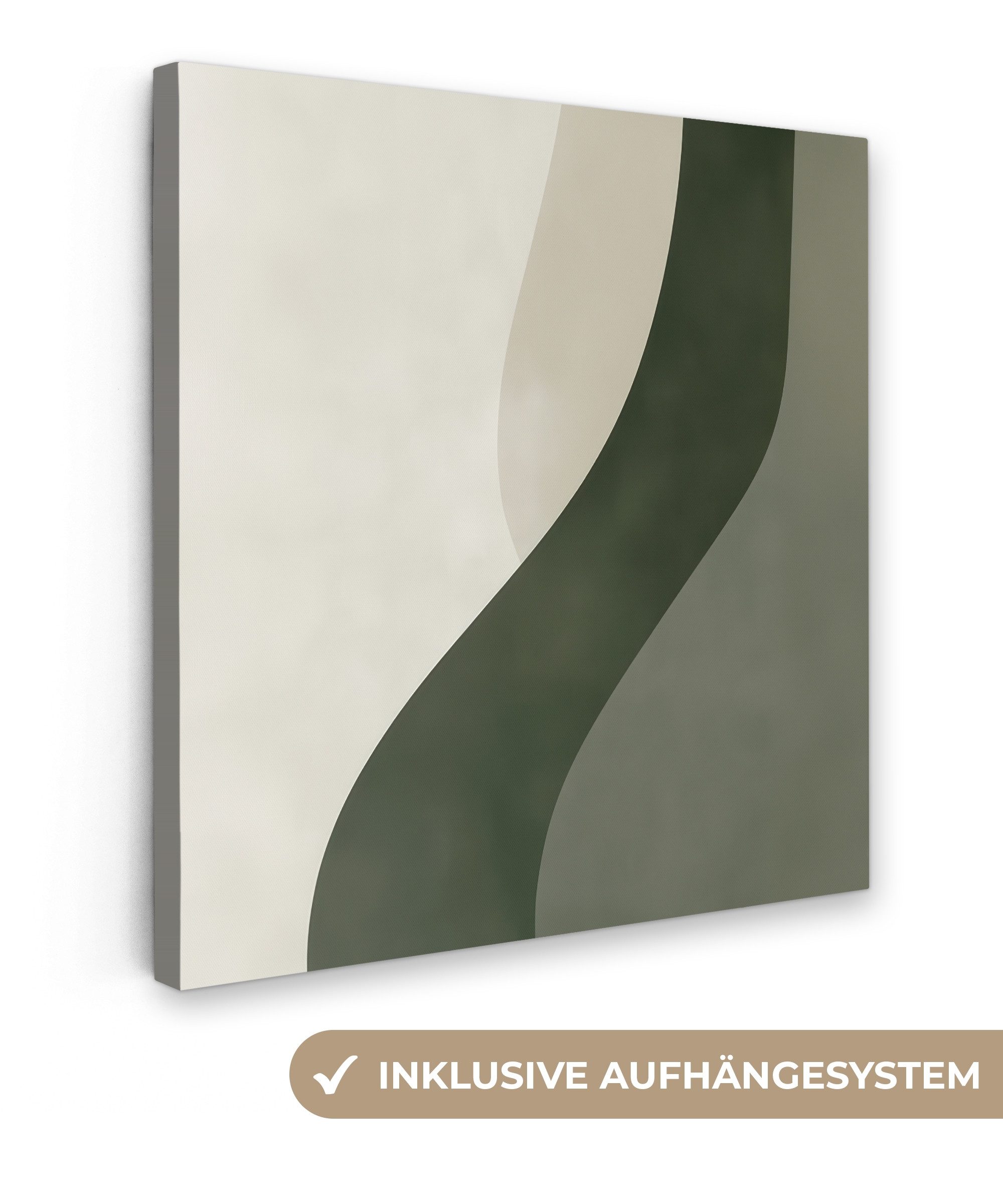 OneMillionCanvasses® Leinwandbild Japandi - Grün - Abstrakt - Modern, Fotod günstig online kaufen