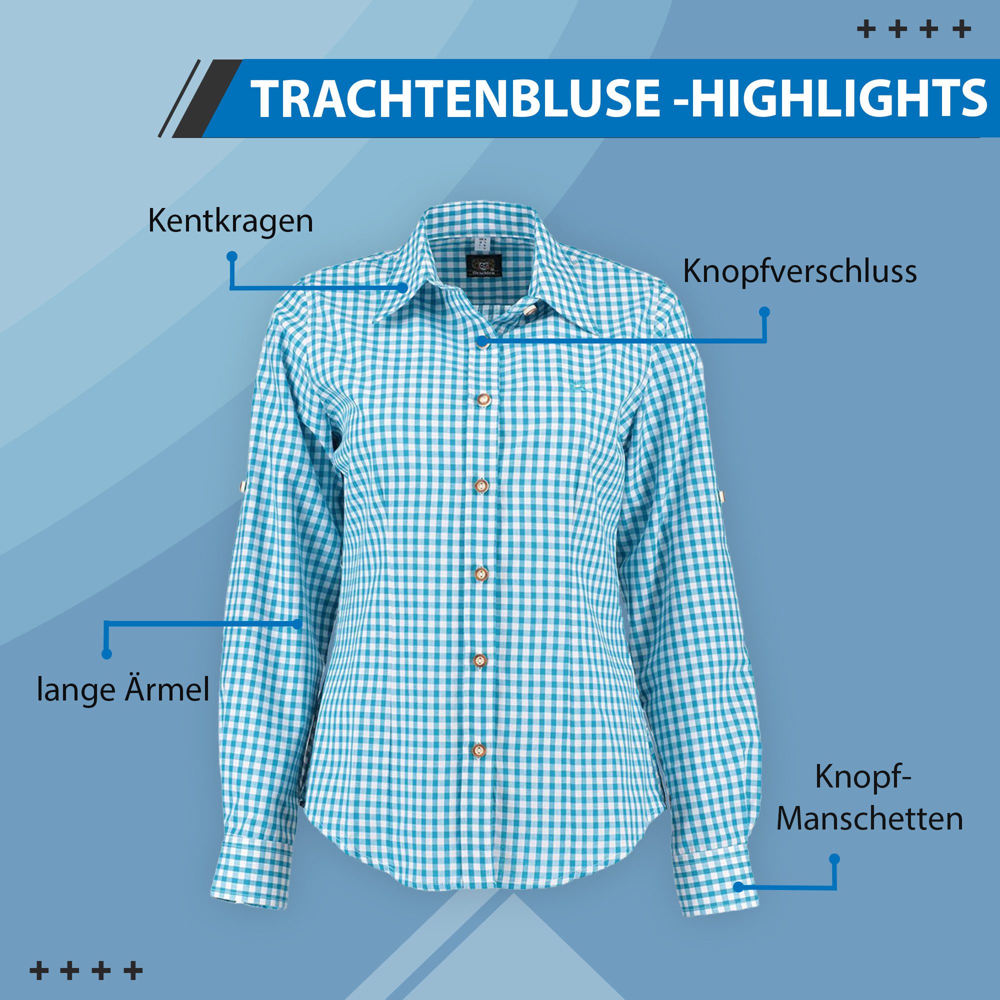German Wear Trachtenbluse GW-OB13 Trachtenbluse für günstig online kaufen