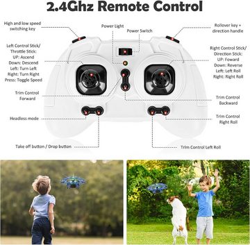 Weinsamkeit Fliegendes Spielzeug, Mini UFO Drohne Fliegender Ball Drohne (mit Fernbedienung Handgesteuerter Hover Flying Ball mit LED & 3D-Flip)