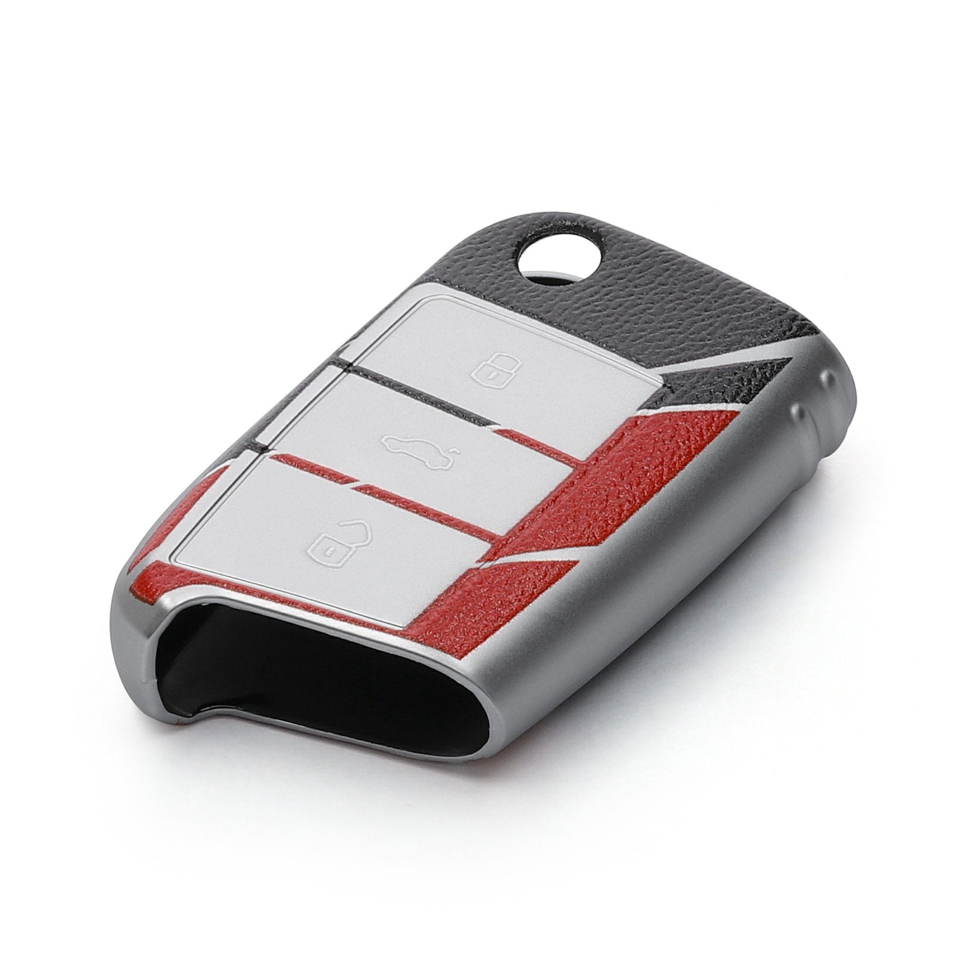 Grau Hülle kwmobile Schutzhülle Cover Schlüsselhülle Schlüsseltasche für Autoschlüssel TPU MK7, Golf VW 7