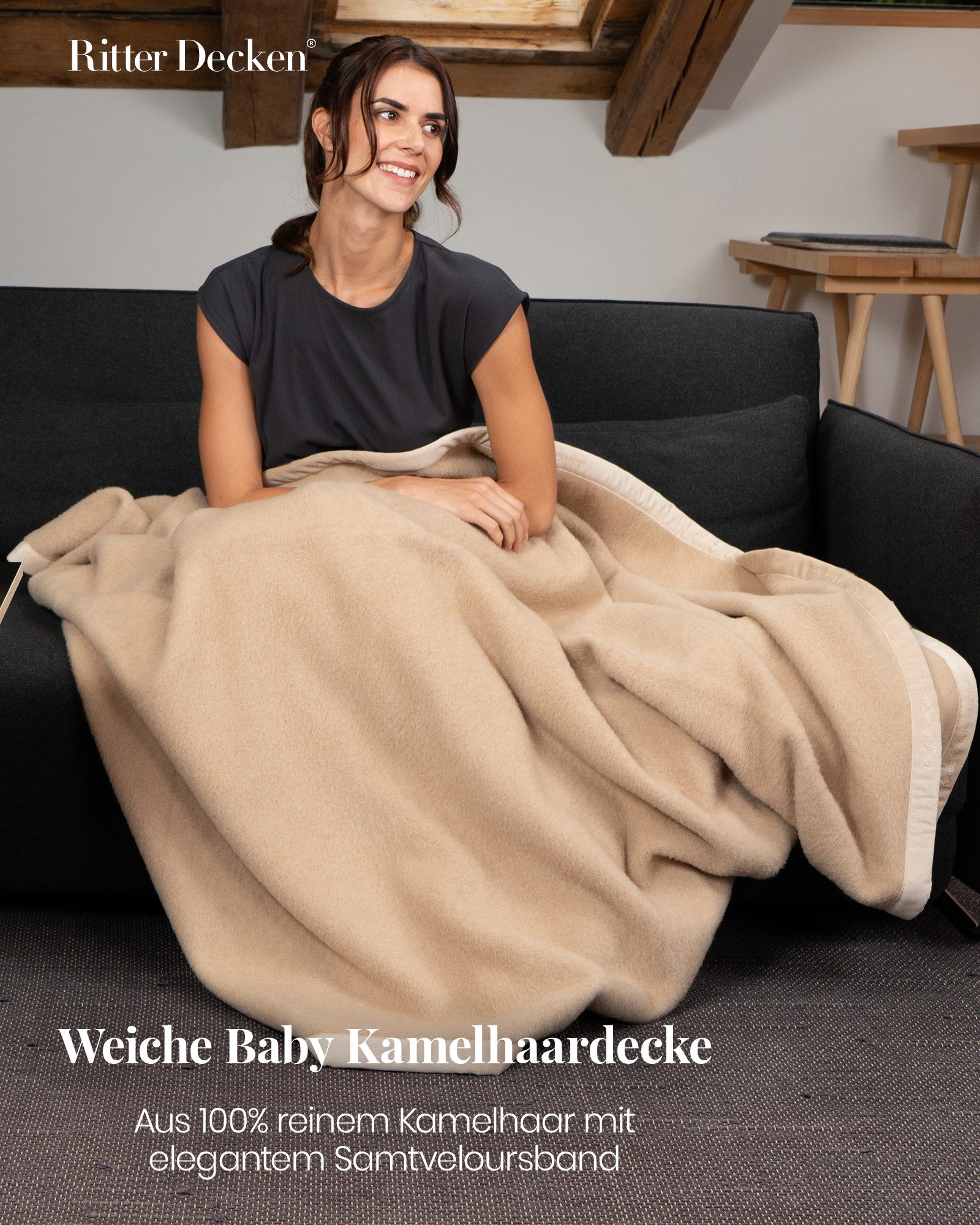 Wohndecke Extrafeine Kamelhaardecke Maharani aus 100% günstig online kaufen