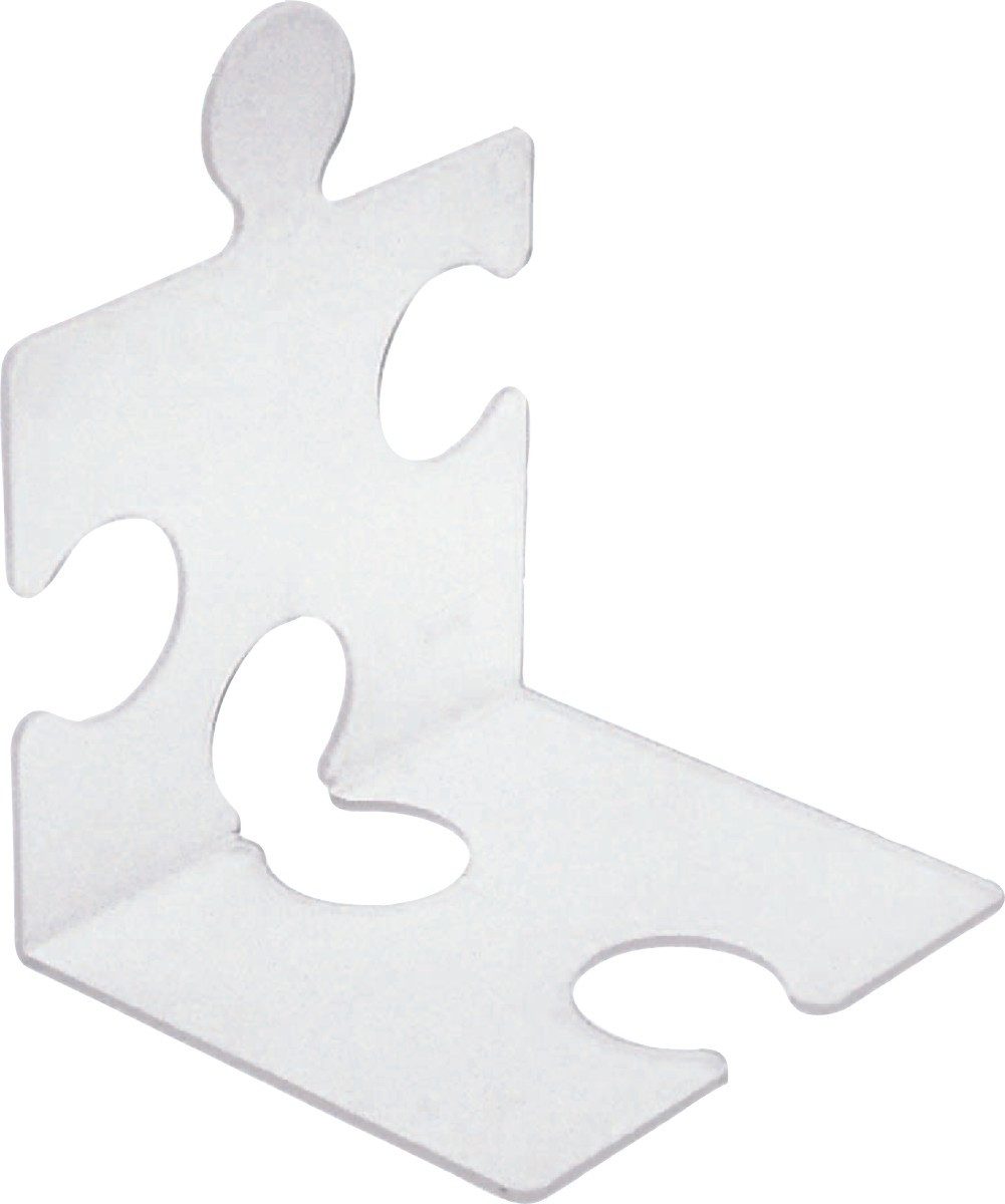 HAN-Bürogeräte Briefablage CD/Buchstütze Puzzle im 2er-Pack transluzent klar