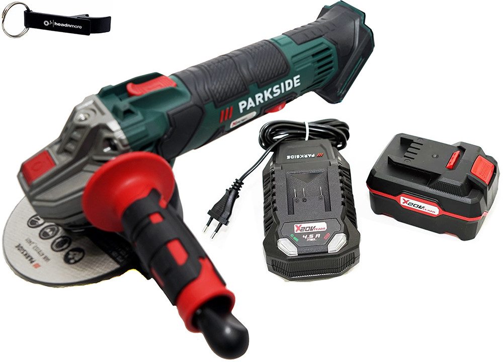 Parkside Akku-Winkelschleifer 20V Akku Угловая шлифовальная машина PWSA 20 im Transportkoffer, max. 11500 U/min