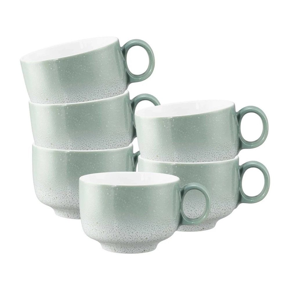 Seltmann Weiden Becher Seltmann Weiden Sento Home Aura mint Milchkaffeeobertasse 0,35 l mit, Porzellan