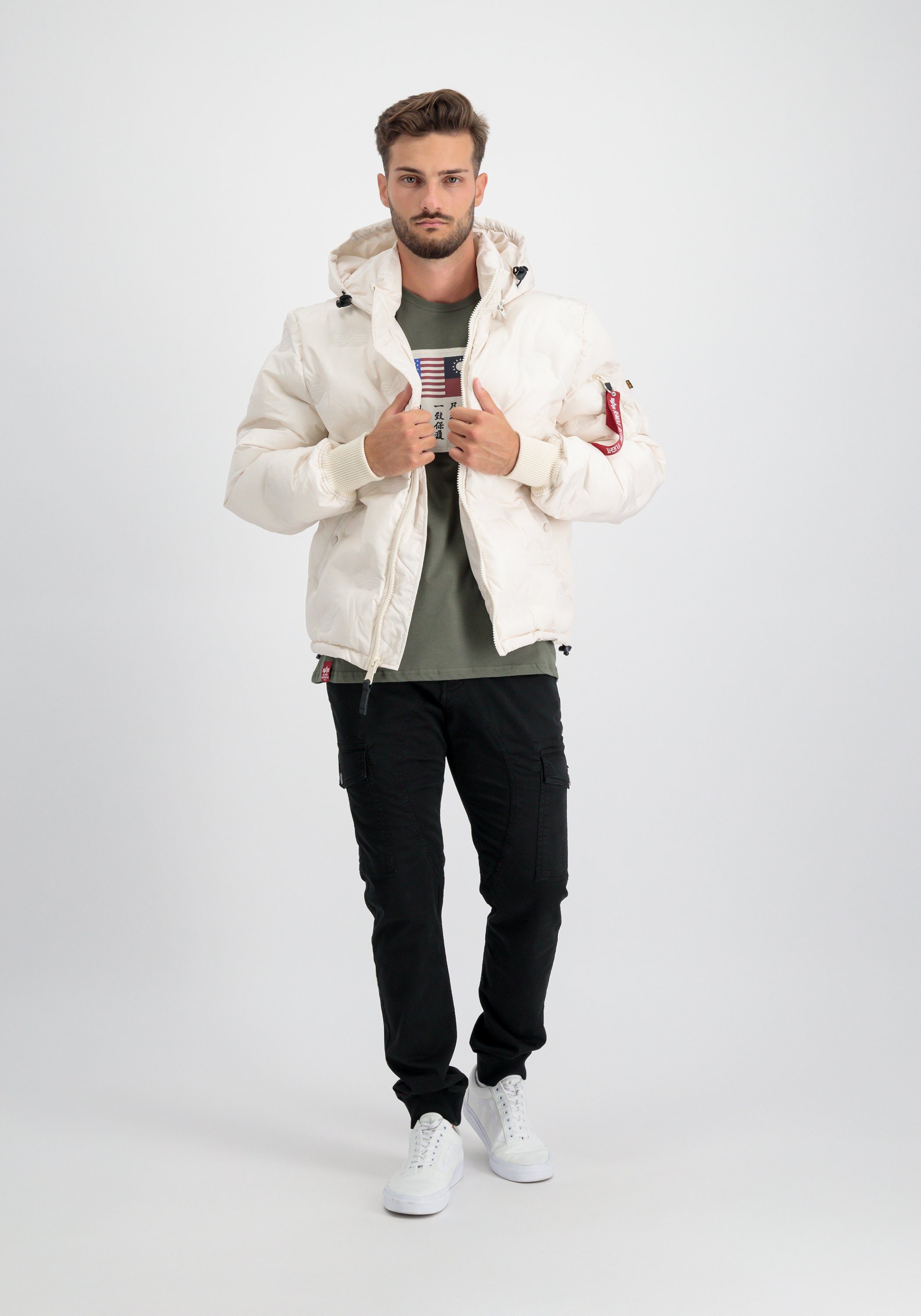Alpha Industries Winterjacke Hooded Logo Puffer