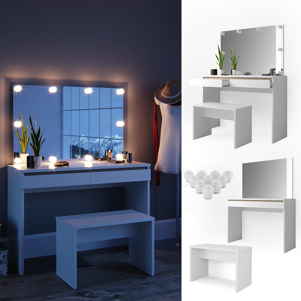 Vicco Schminktisch Emma, Weiß, 120 cm günstig online kaufen