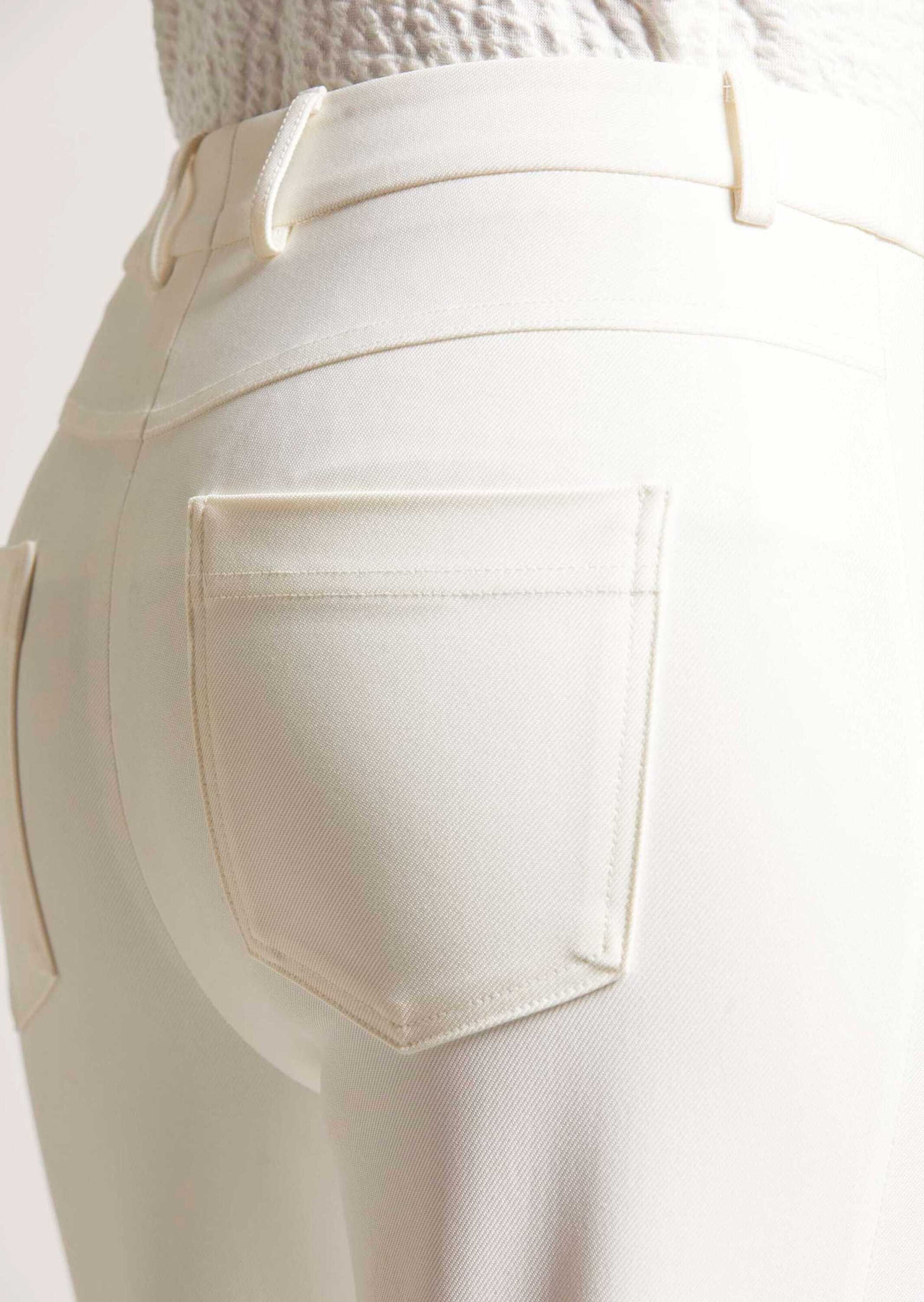 MADELEINE Stoffhose Elegante Stretchhose mit Formbund Stoffhose mit Schubtaschen, aufgesetzten Gesäßtaschen, Knöchellänge