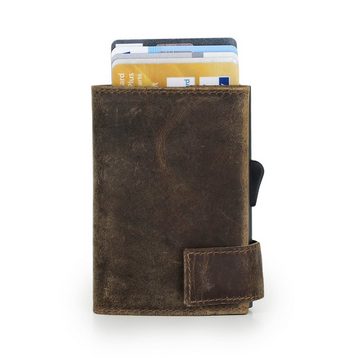 SecWal Geldbörse RFID Leder Kartenetui mit Münzfach Geldbörse Portemonnaie SW1P, RFID Schutz