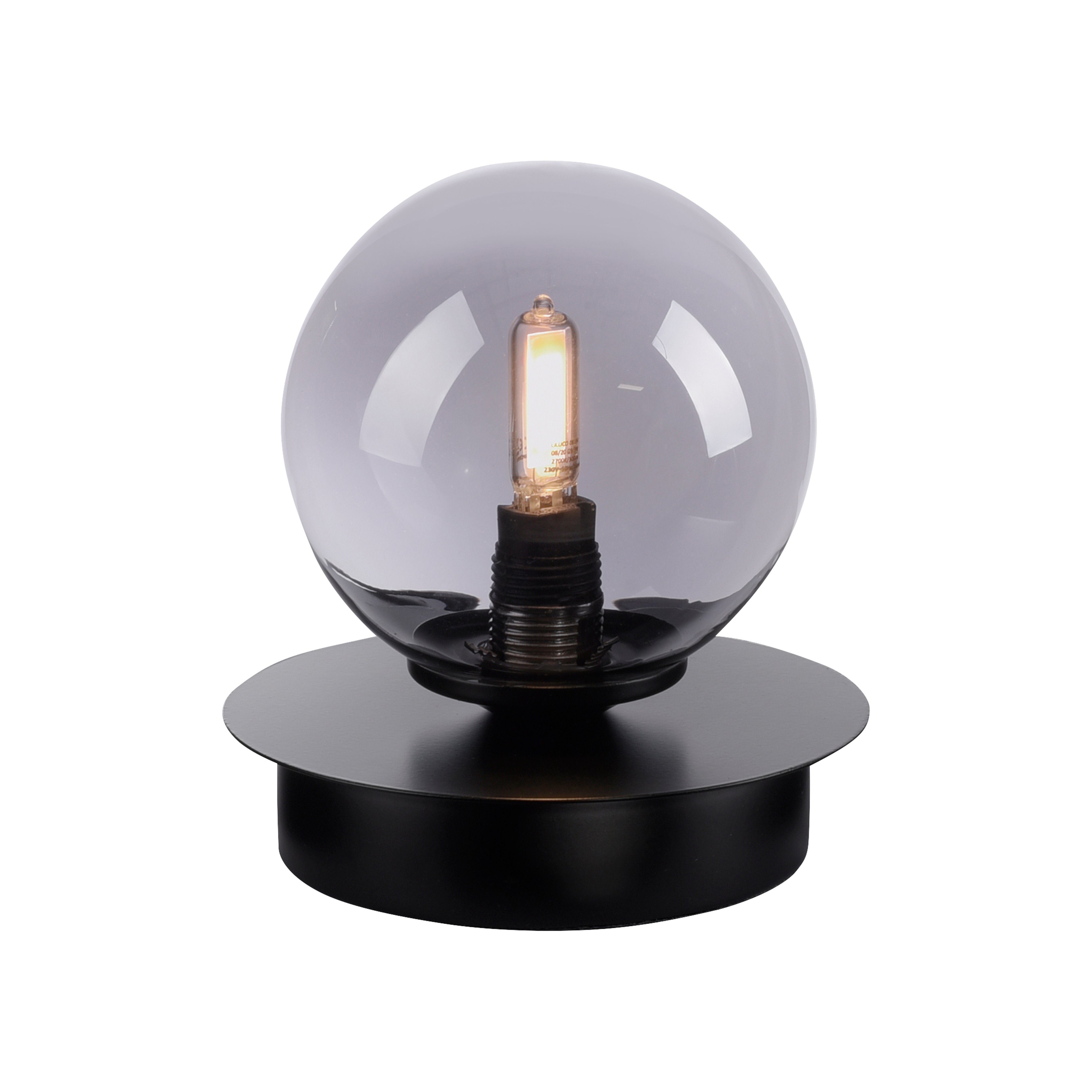 Paul Neuhaus LED Nachttischlampe WIDOW, wechselbar, Warmweiß, Schalter, Schnurschalter LED