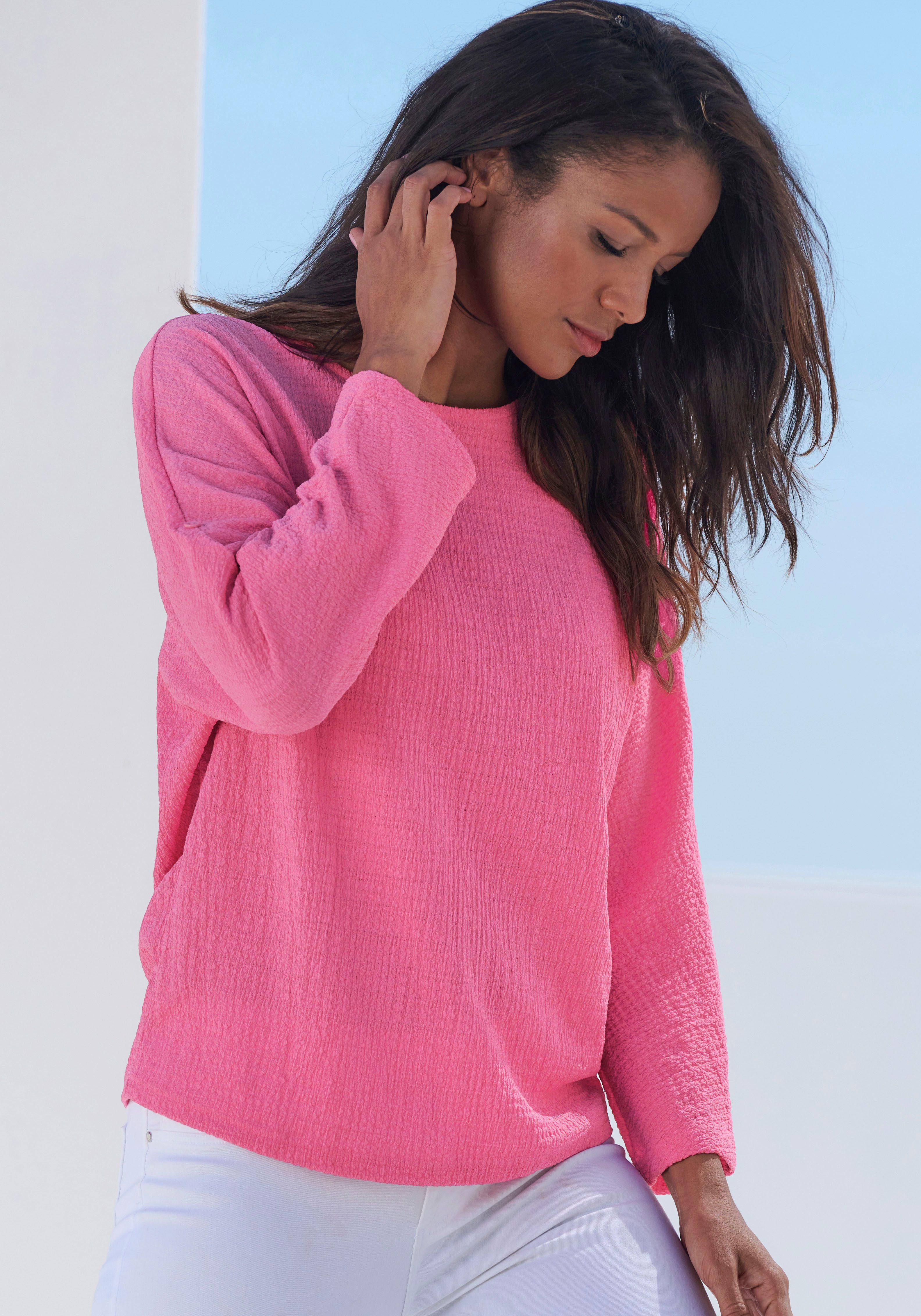 Vivance 2-in-1-Shirt "zum Krempeln", aus bügelfreier Crêpe-Qualität günstig online kaufen